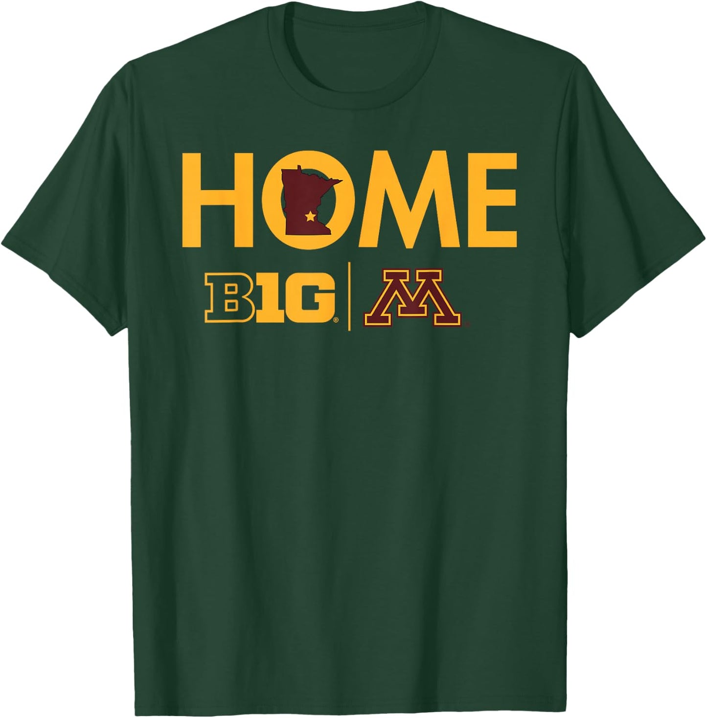 Minnesota Golden Gophers Big 10 Home Logo T-Shirt - T-Shirt | Forest