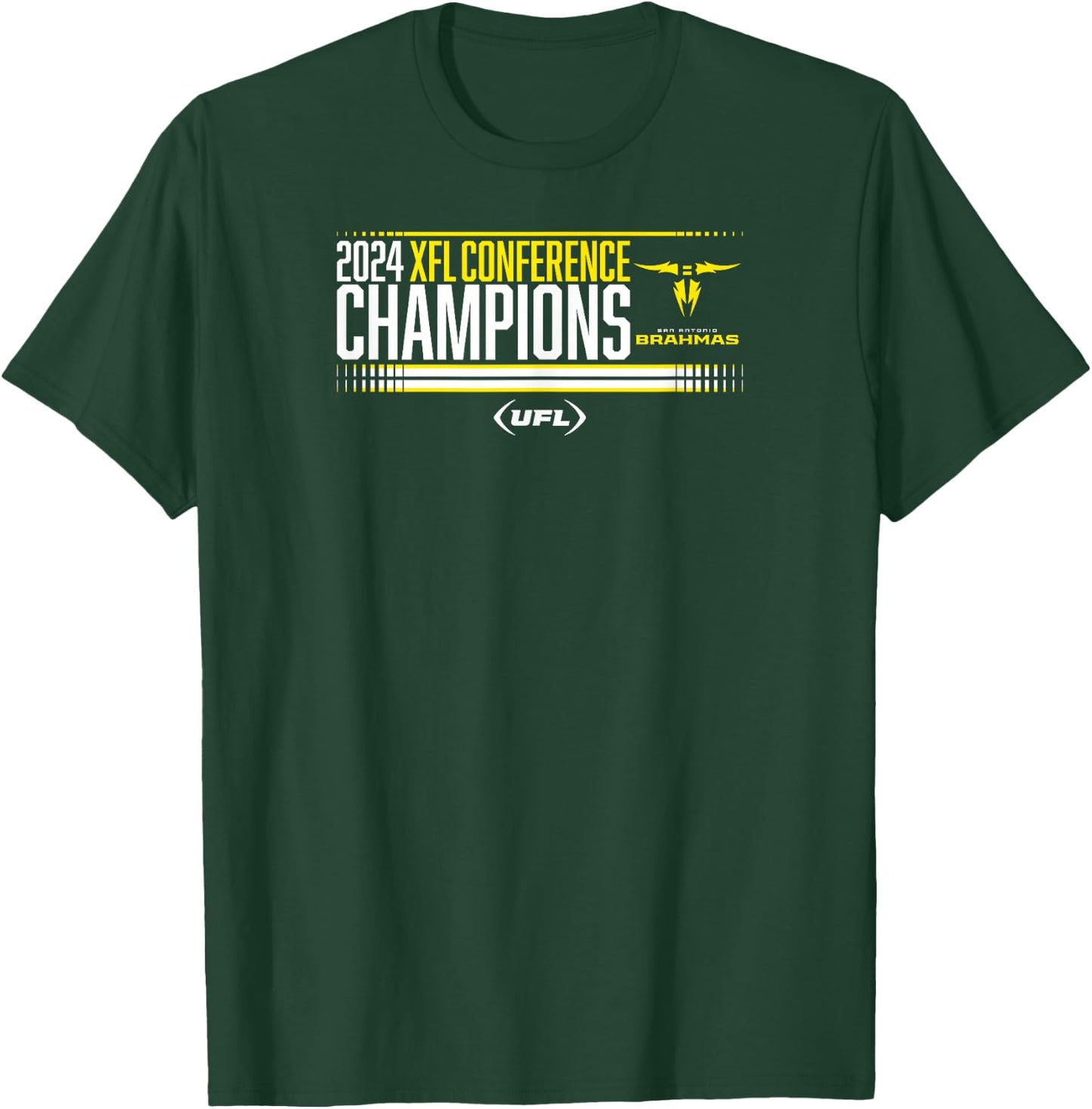 San Antonio Brahmas - 2024 XFL Conference Champions - UFL T-Shirt - T-Shirt | Forest