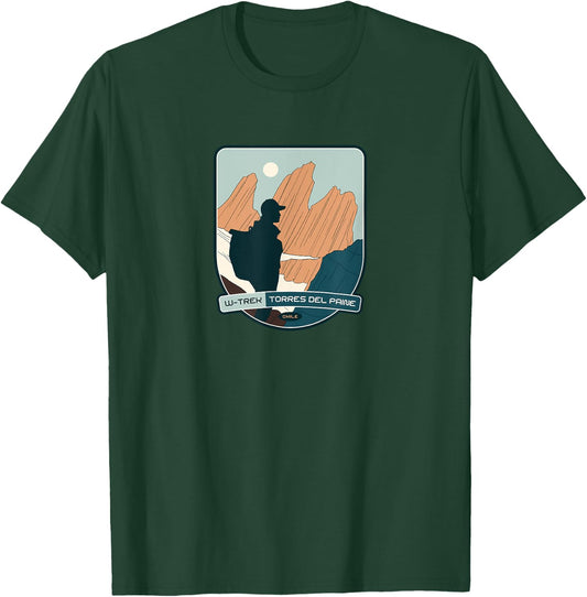 W-Trek – Torres del Paine, Chile hiking T-Shirt - T-Shirt | Forest