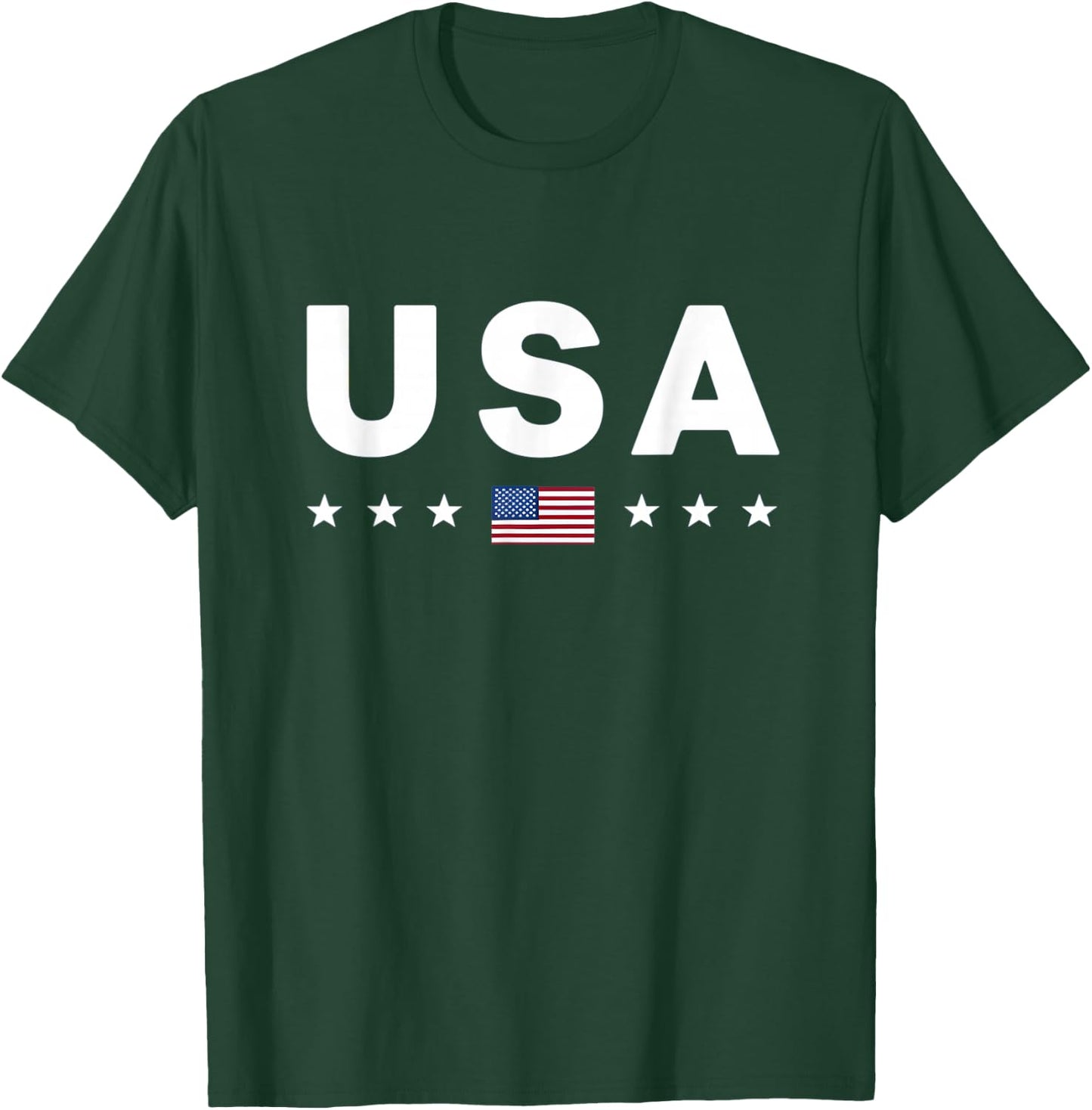 USA T Shirt Women Men Patriotic American Flag July 4th T-Shirt - T-Shirt | Forest