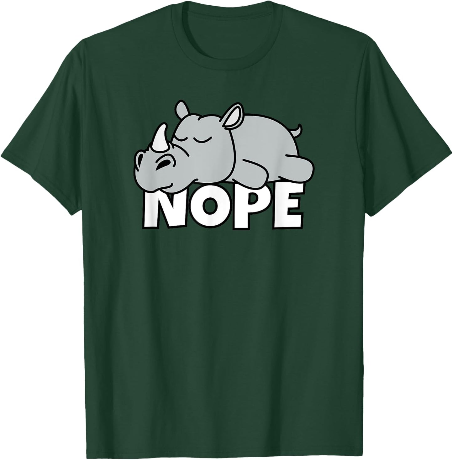Lazy Rhino Rhinoceros Africa African Animal Not Today Nope T-Shirt - T-Shirt | Forest