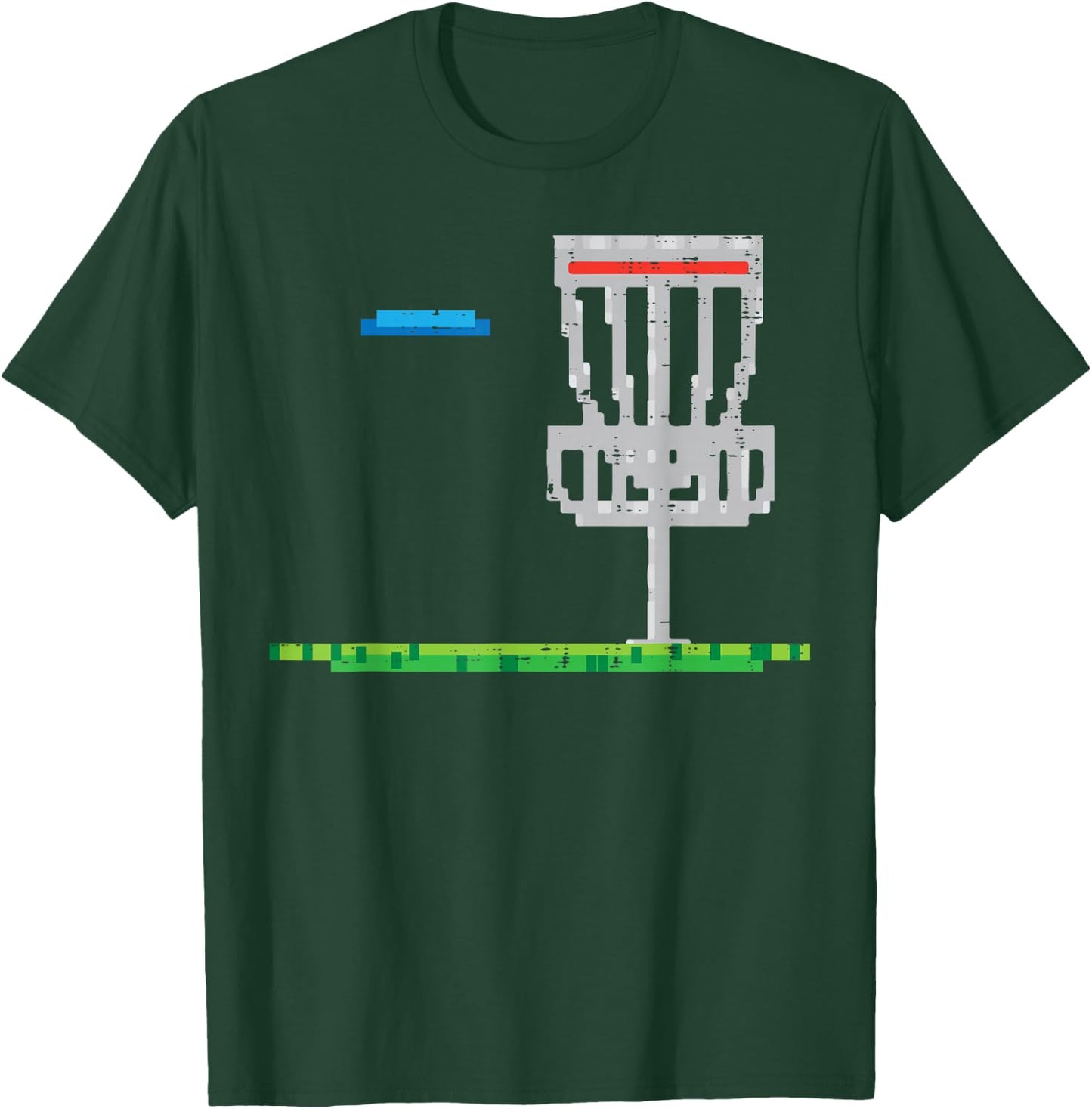 Pixel Disc Golf Frisbee Golfer Frolf Men Boys Kids Women T-Shirt - T-Shirt | Forest