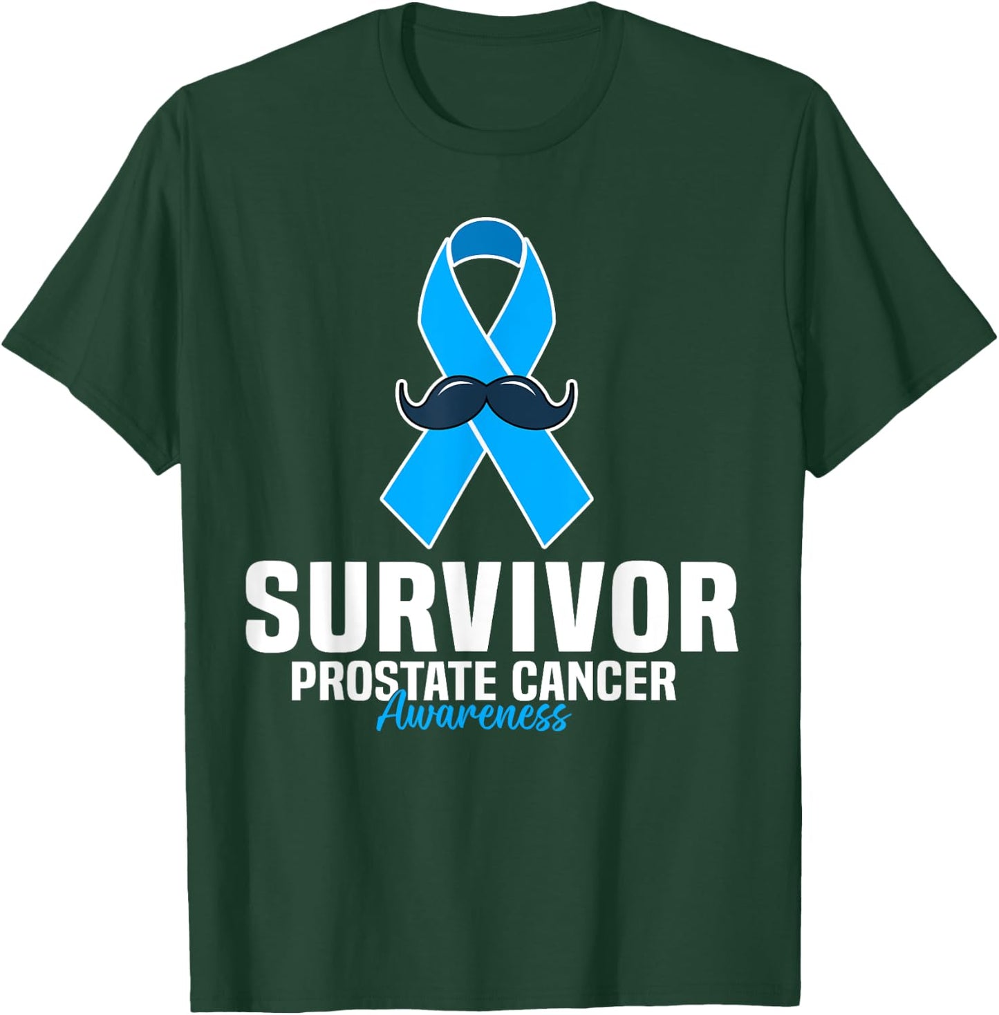 Prostate Cancer Survivor Prostate Cancer Ribbon For Dad T-Shirt - T-Shirt | Forest