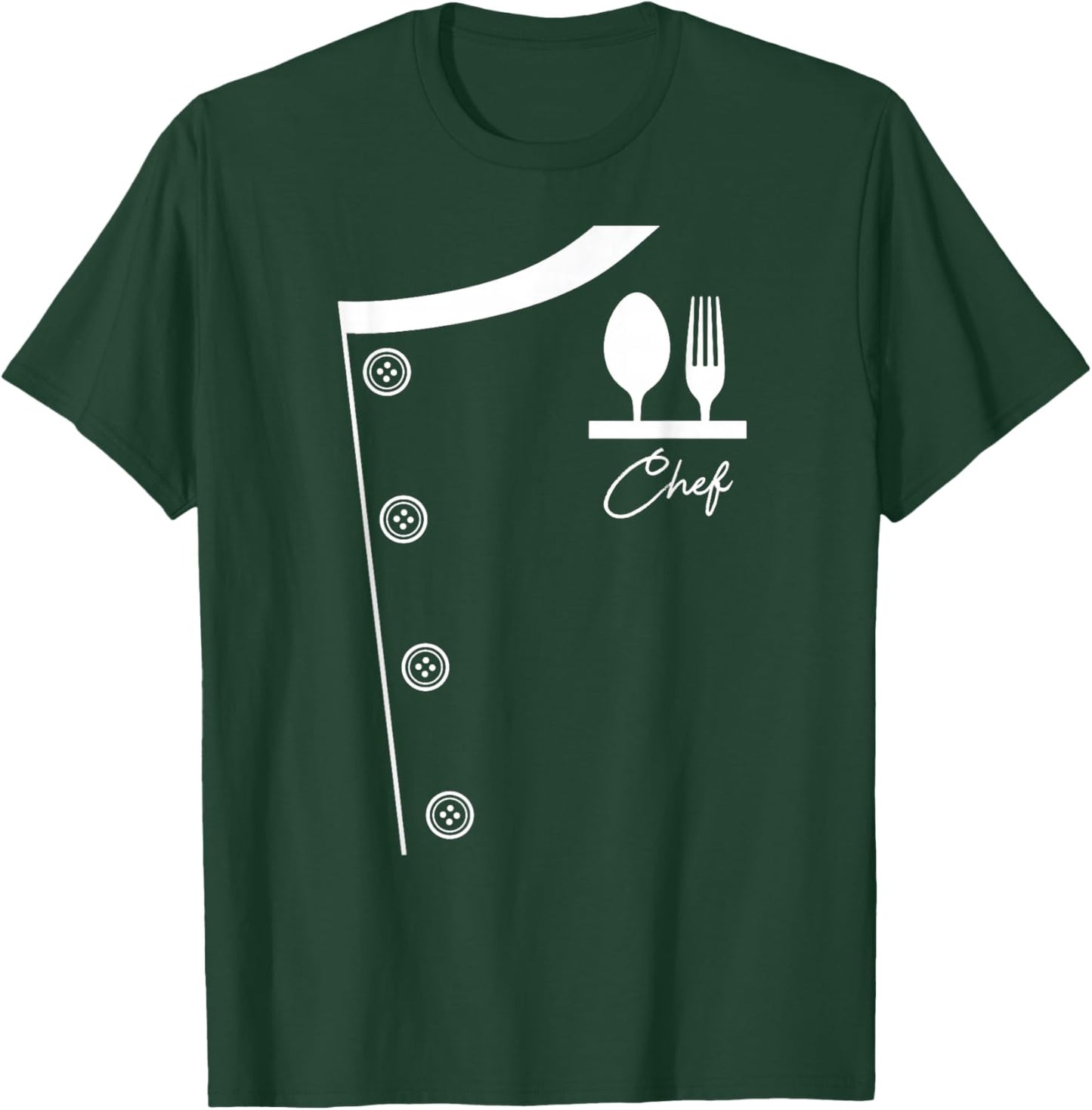Chef Shirt Uniform Jacket Cooking Gift T-Shirt - T-Shirt | Forest