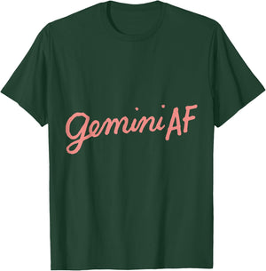 Gemini AF Zodiac Birthday As Fuck Funny Horoscope Gifts T-Shirt - T-Shirt | Forest