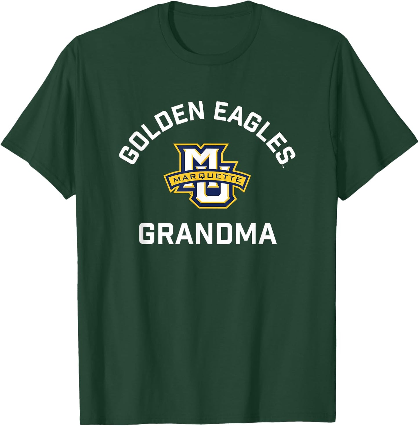 Marquette University Golden Eagles Arched Grandma T-Shirt - T-Shirt | Forest