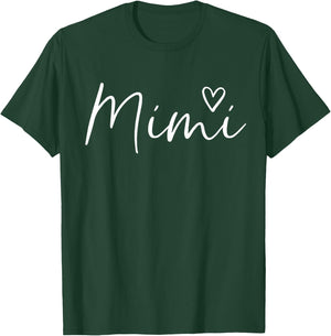 Mimi Gifts Grandma Heart Mother's Day Mimi T-Shirt - T-Shirt | Forest