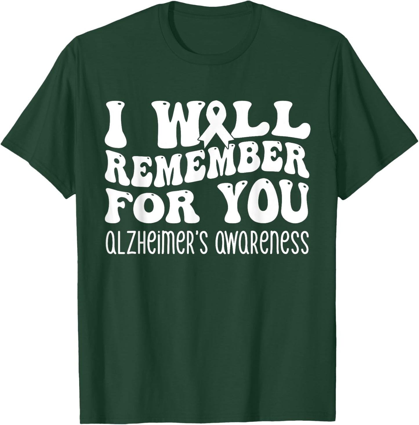 I Will Remember For You Alzheimer's Awareness Purple T-Shirt - T-Shirt | Forest