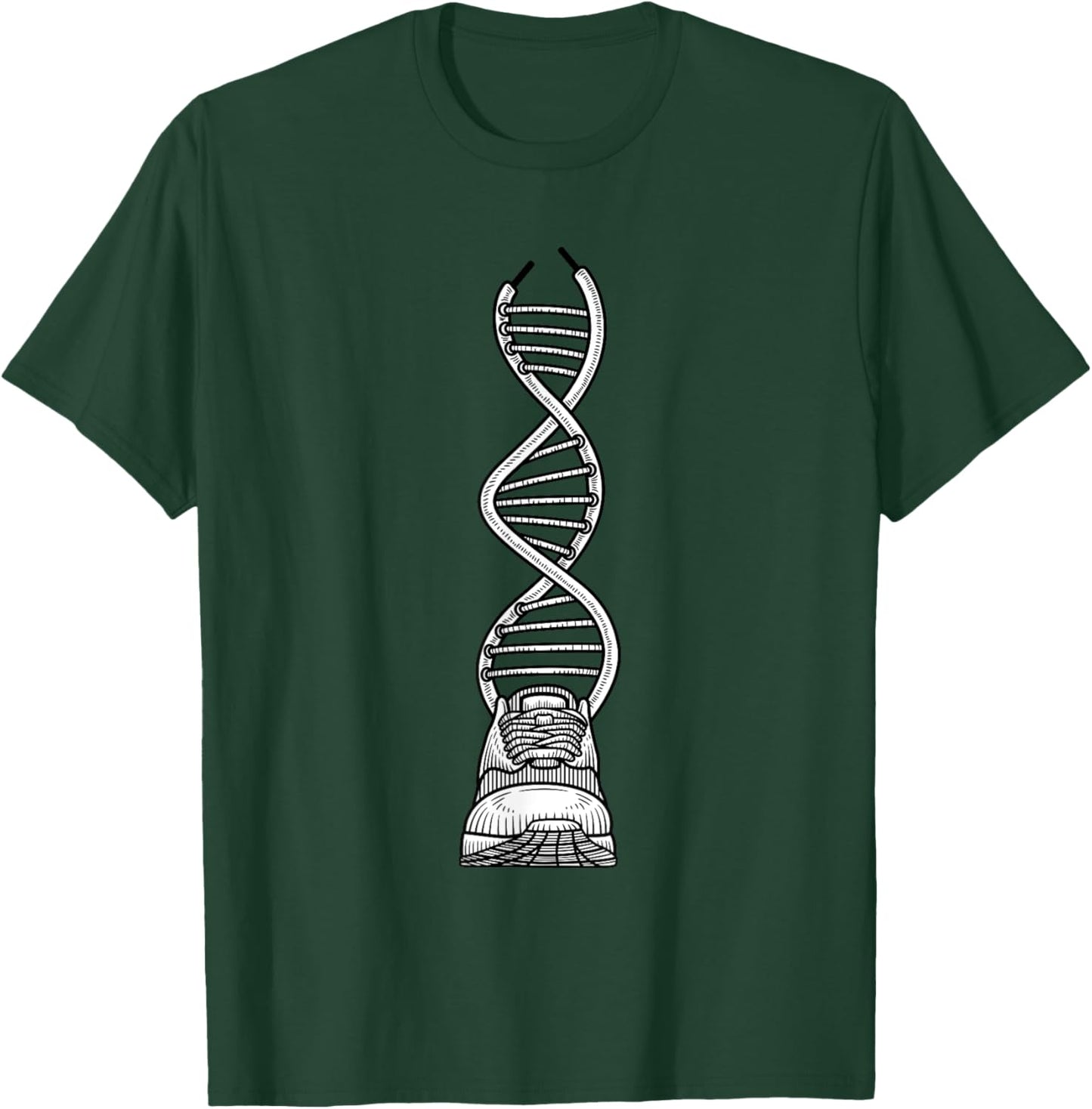 DNA Running Funny Runner Race Athlete Marathon Lovers Outfit T-Shirt - T-Shirt | Forest