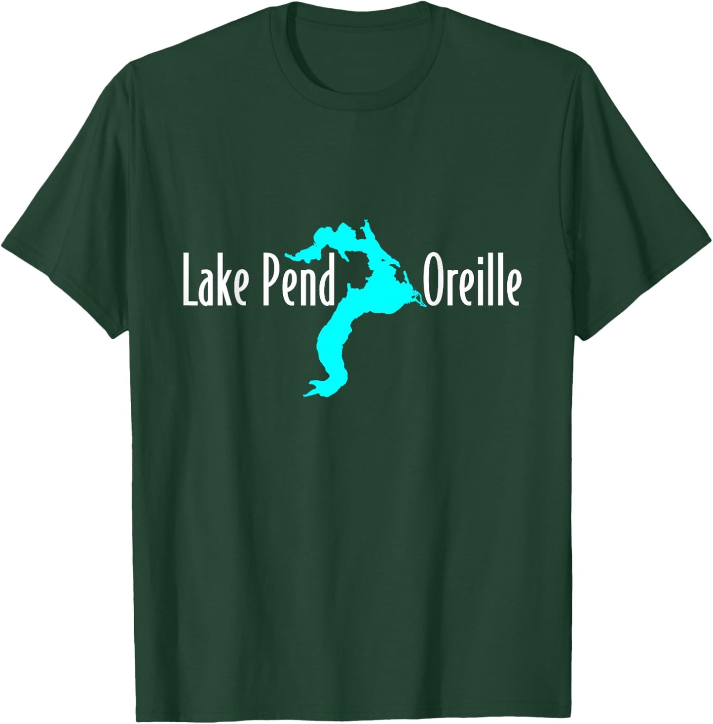 Minimalist Lake Pend Oreille - Idaho T-Shirt - T-Shirt | Forest
