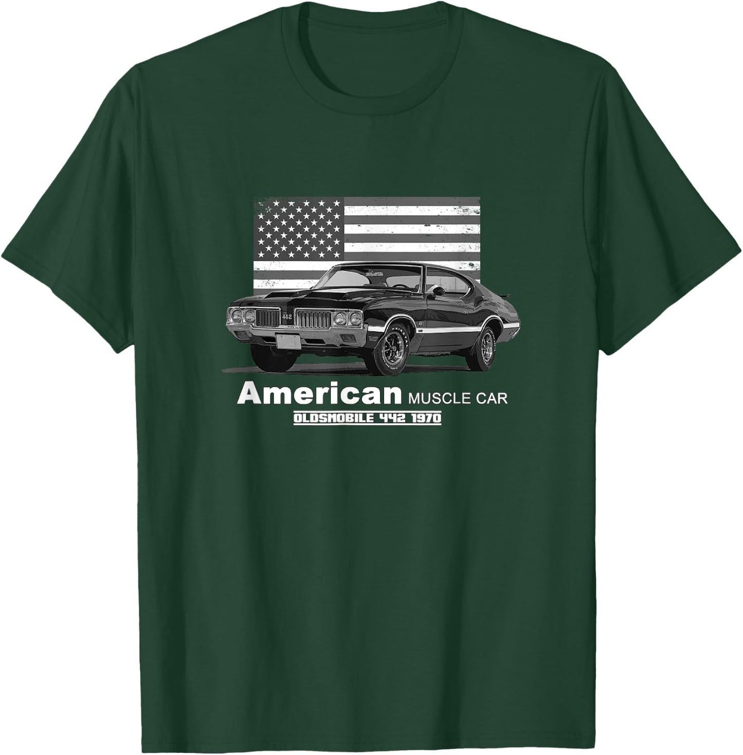 Oldsmobile 442 American Muscle Car 60s 70s Old is Gold T-Shirt - T-Shirt | Forest