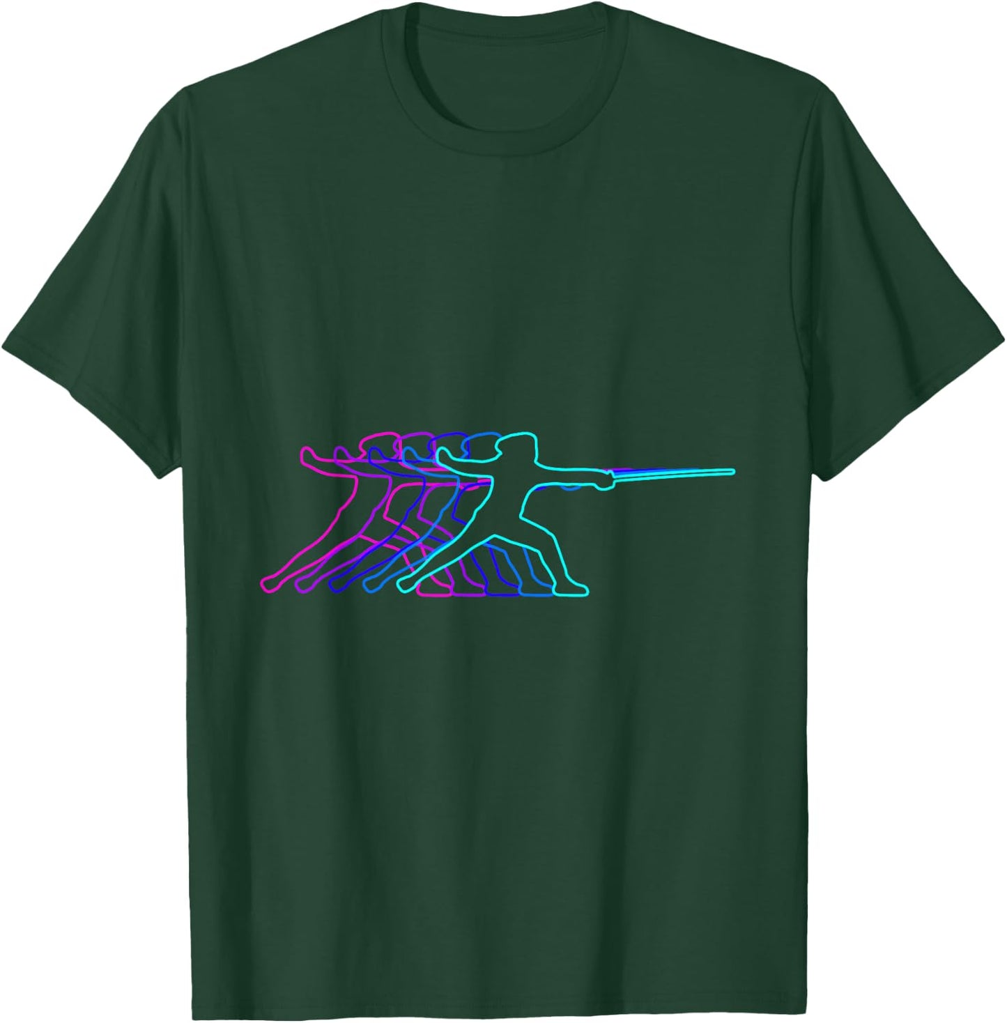 Fencing Fencer Gift Clothes For Boys Youth Men Kids Teens T-Shirt - T-Shirt | Forest