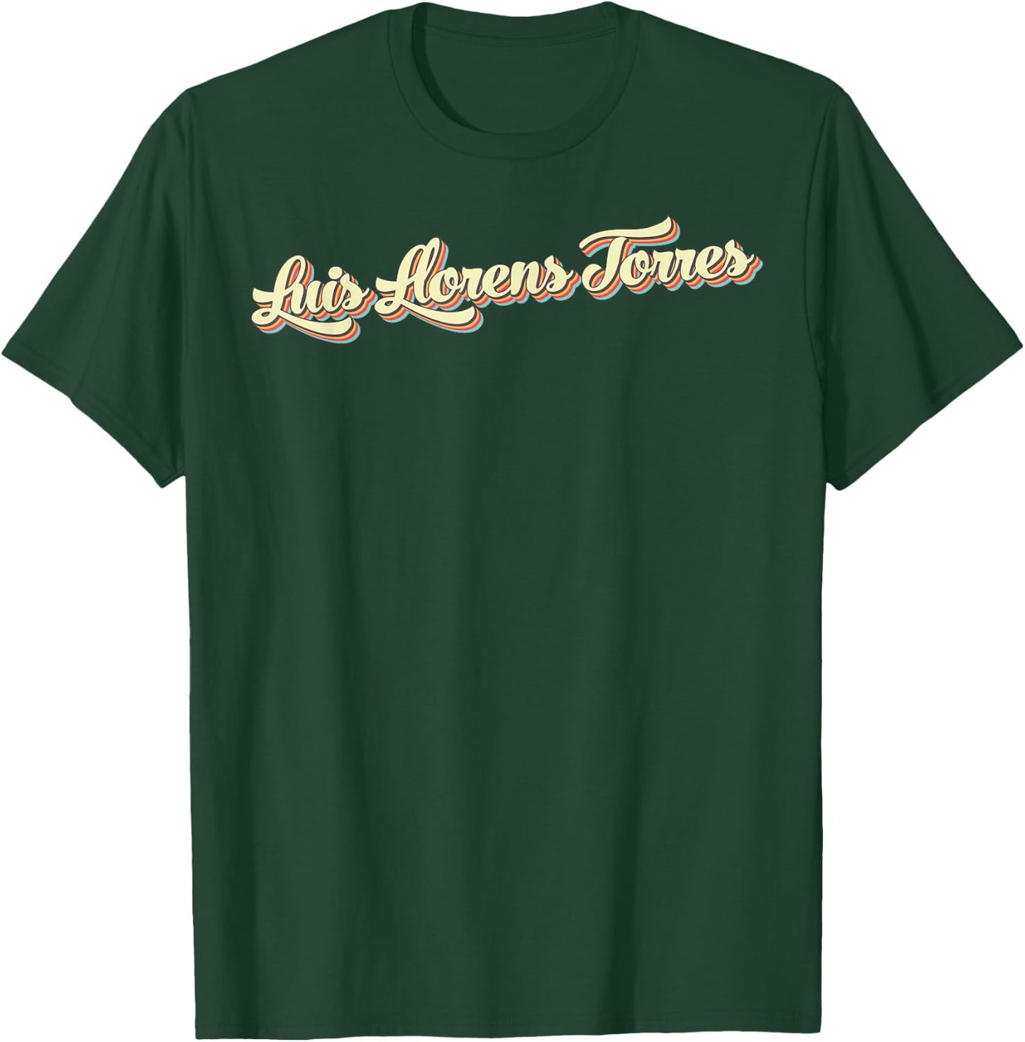 Luis Llorens Torres Retro Art Baseball Font Vintage T-Shirt - T-Shirt | Forest