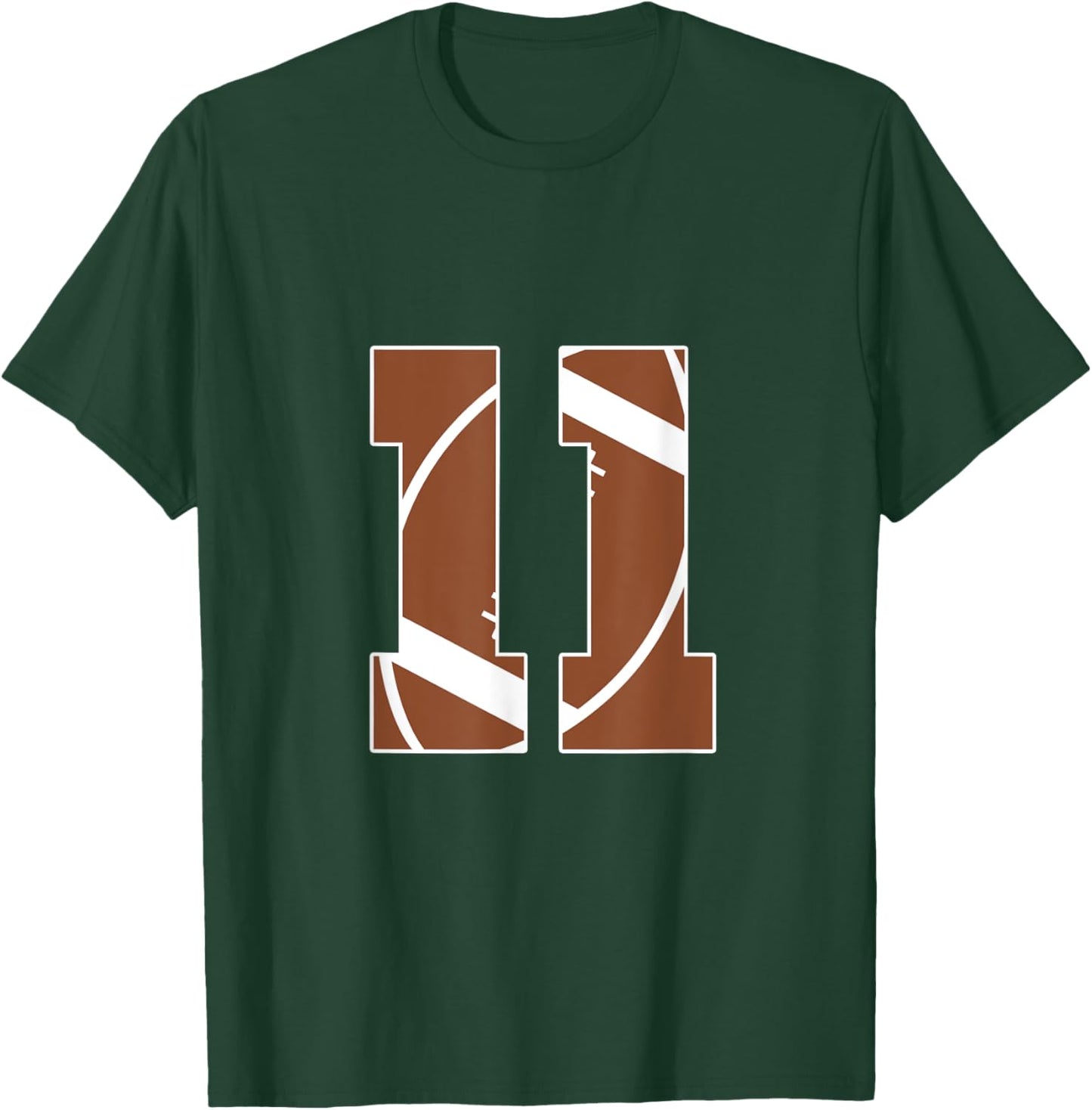 11th Birthday Kids Football Birthday Party 11 Years Old Boys T-Shirt - T-Shirt | Forest