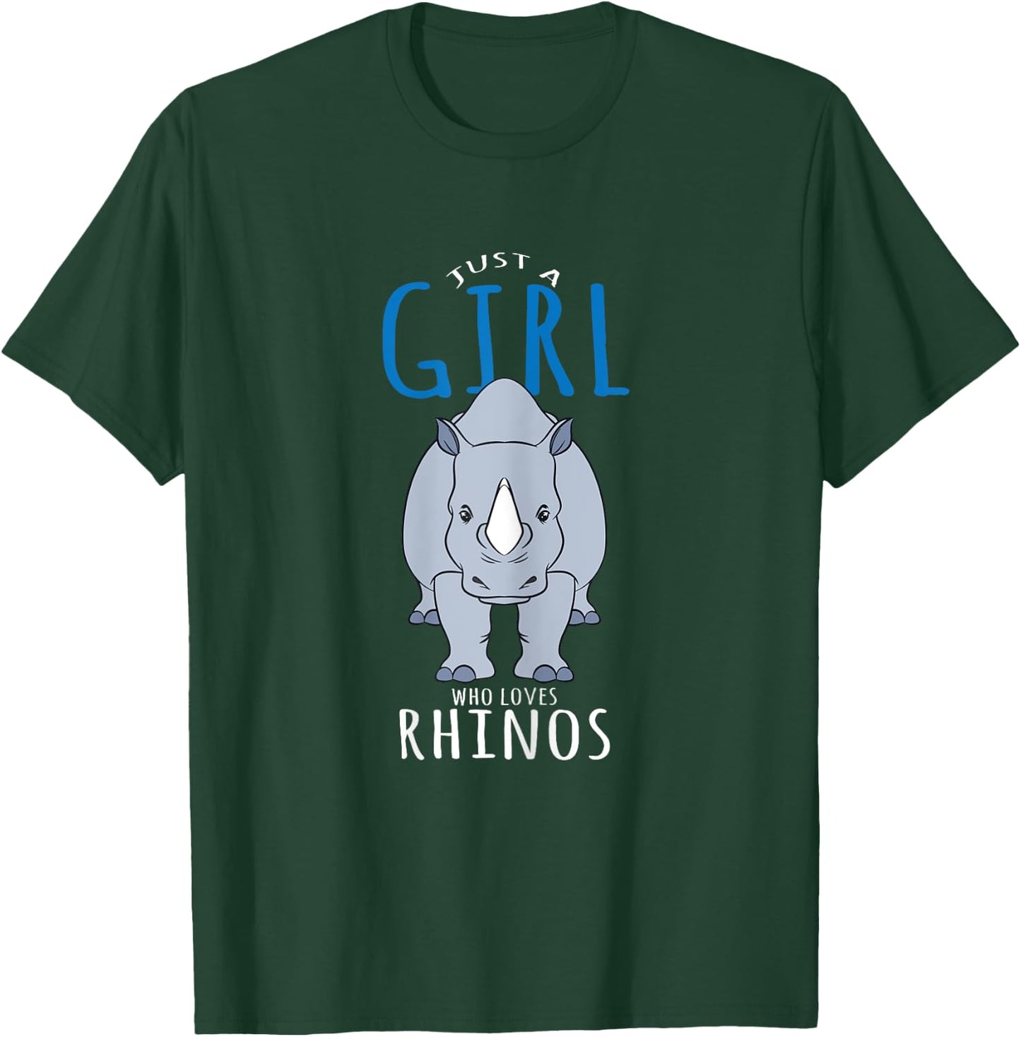 Rhino Costume Design - Just A Girl Who Loves Rhinos T-Shirt - T-Shirt | Forest