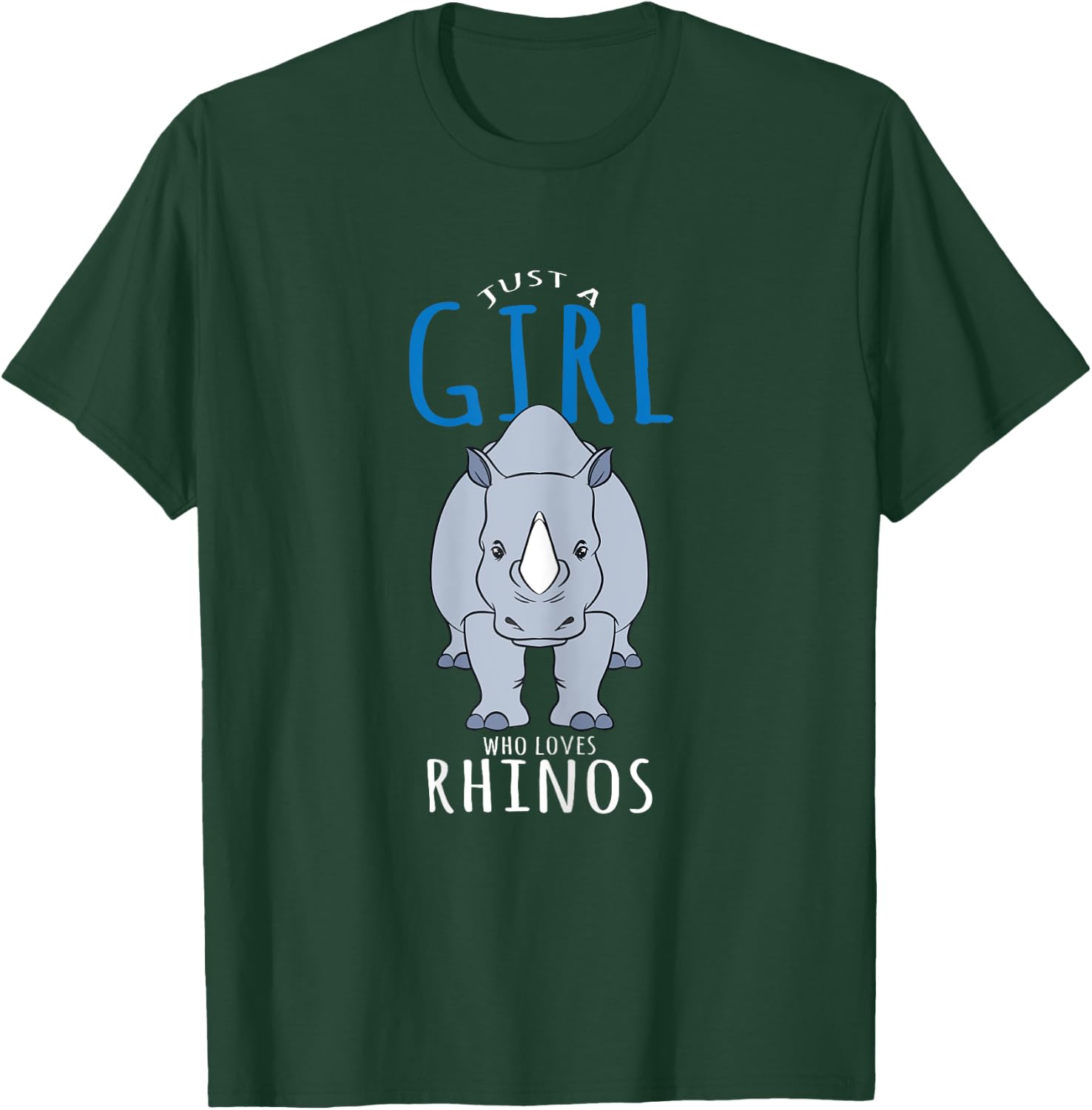 Rhino Costume Design - Just A Girl Who Loves Rhinos T-Shirt - T-Shirt | Forest
