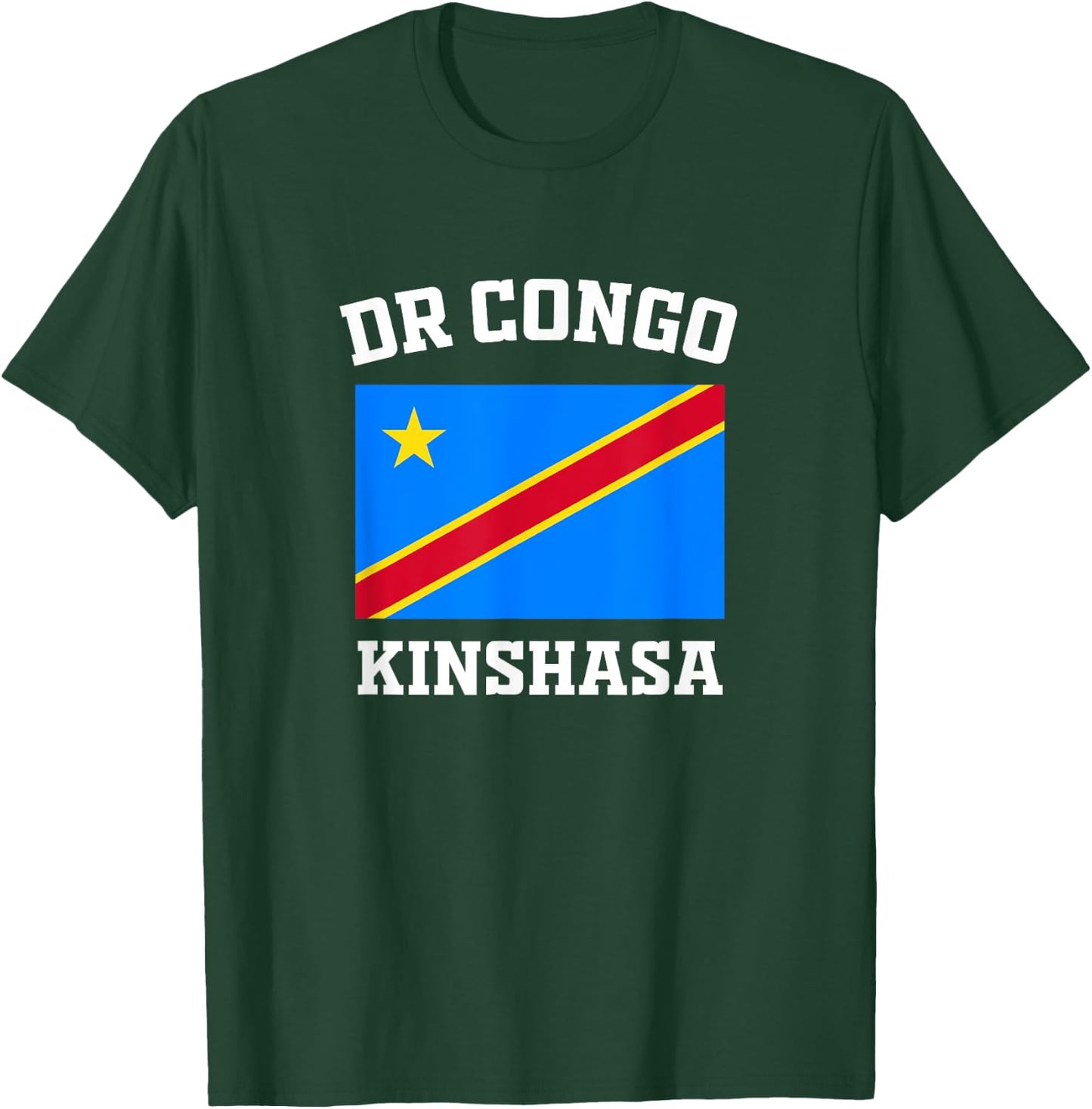 DR Congo Flag Kinshasa Vacation Africa Souvenirs Gifts T-Shirt - T-Shirt | Forest