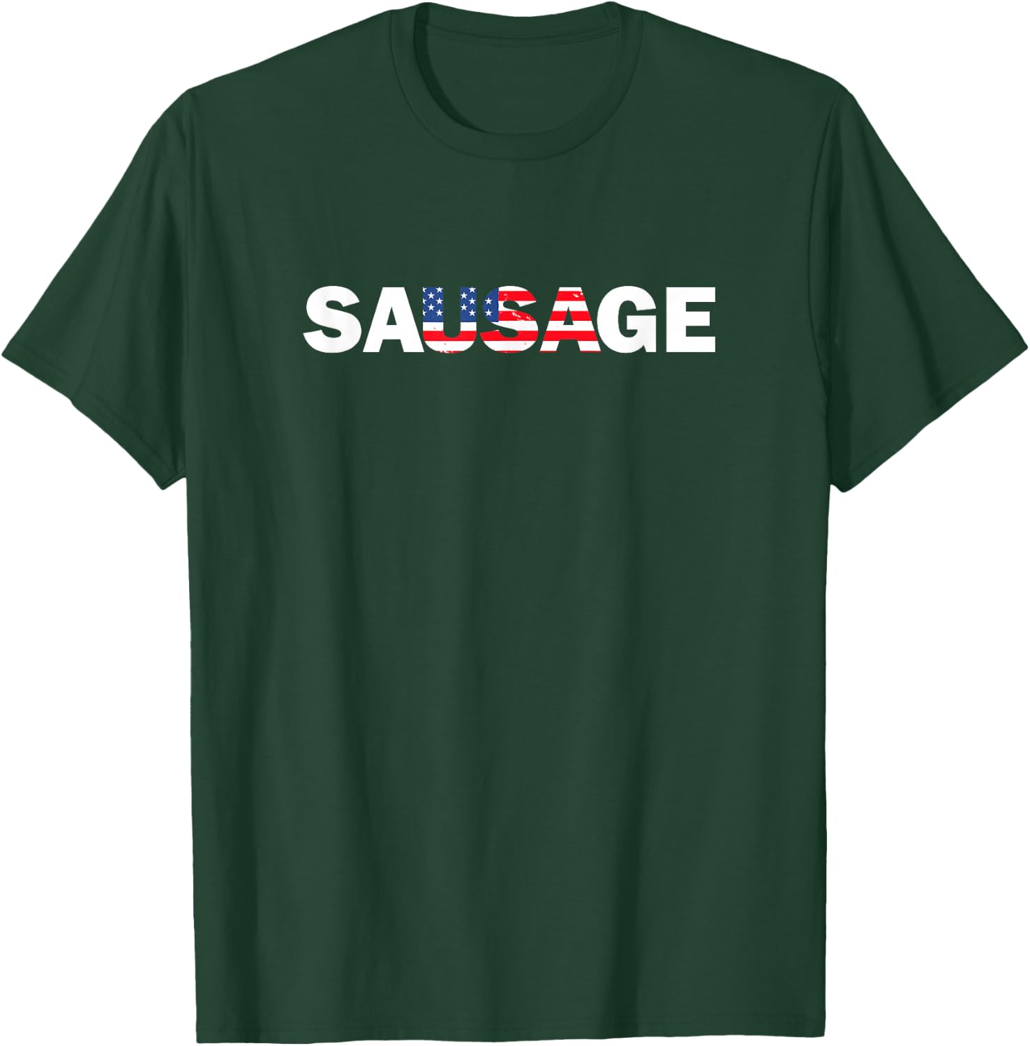 USA American Sausage Funny T-Shirt - T-Shirt | Forest