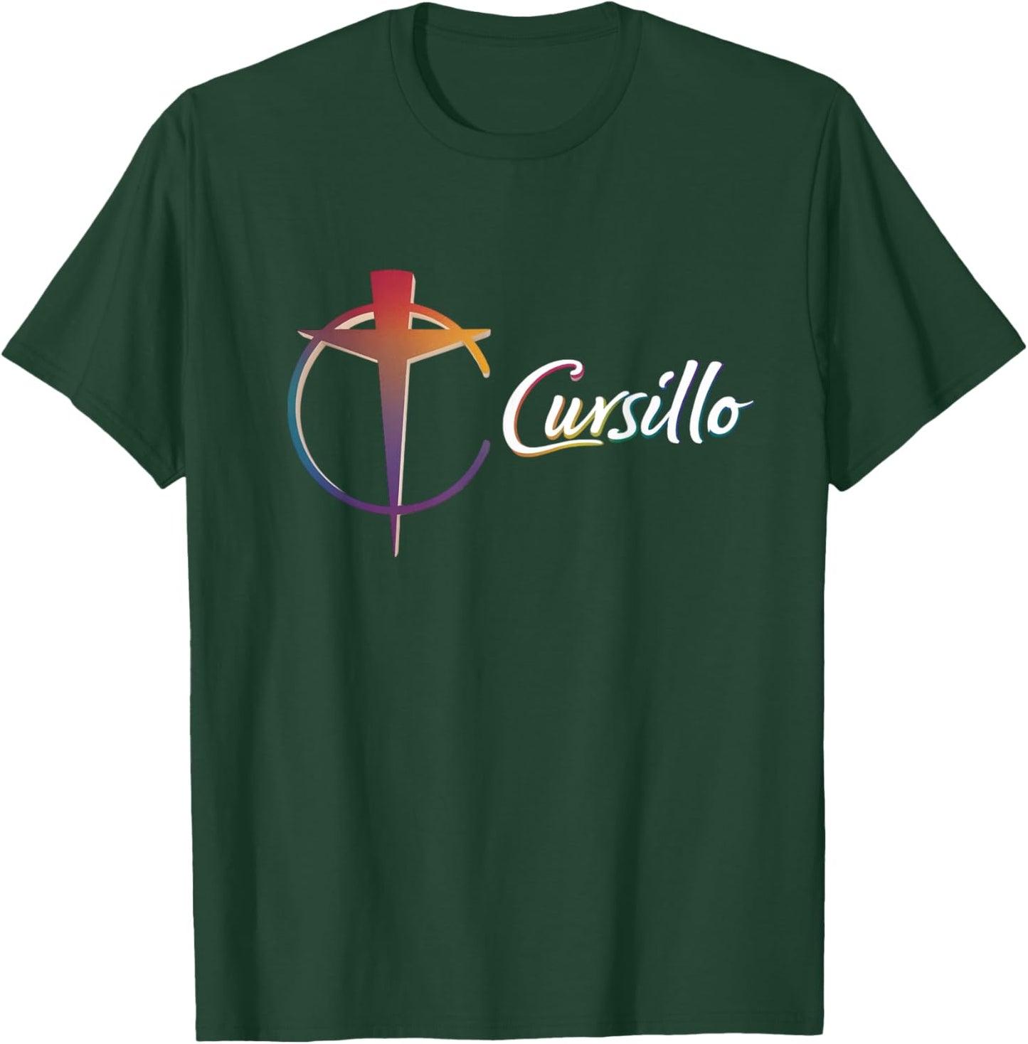 DeColores Cursillo Rainbow Rooster Catholic T-Shirt - T-Shirt | Forest