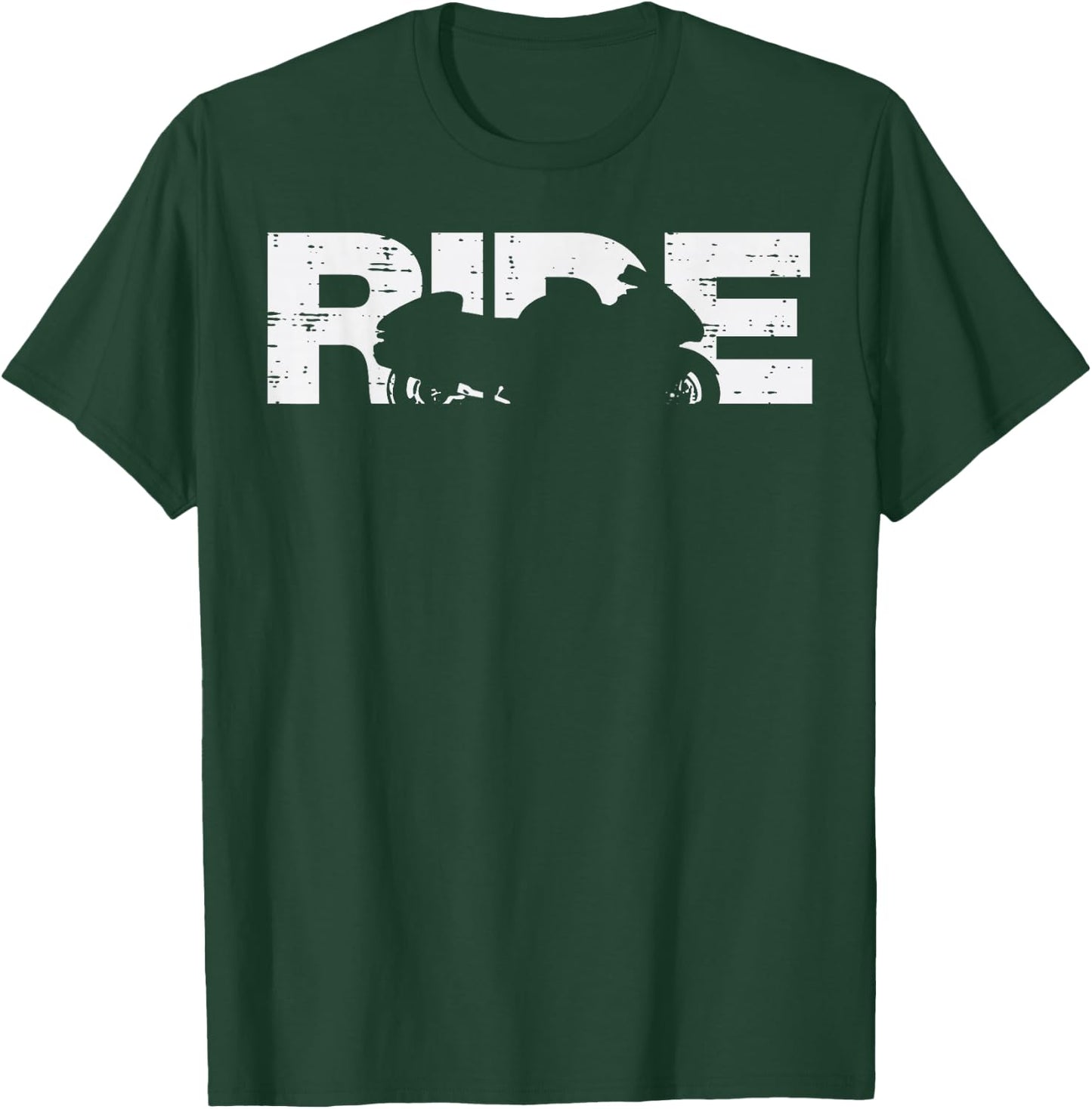 Biker Ride Motorcycle Motorbike Men Women Boys Kids Youth T-Shirt - T-Shirt | Forest