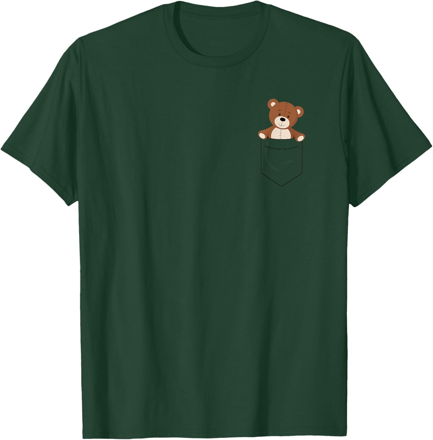 Teddy Bear Shirt | Cute Teddy in Pocket Shirt T-Shirt - T-Shirt | Forest