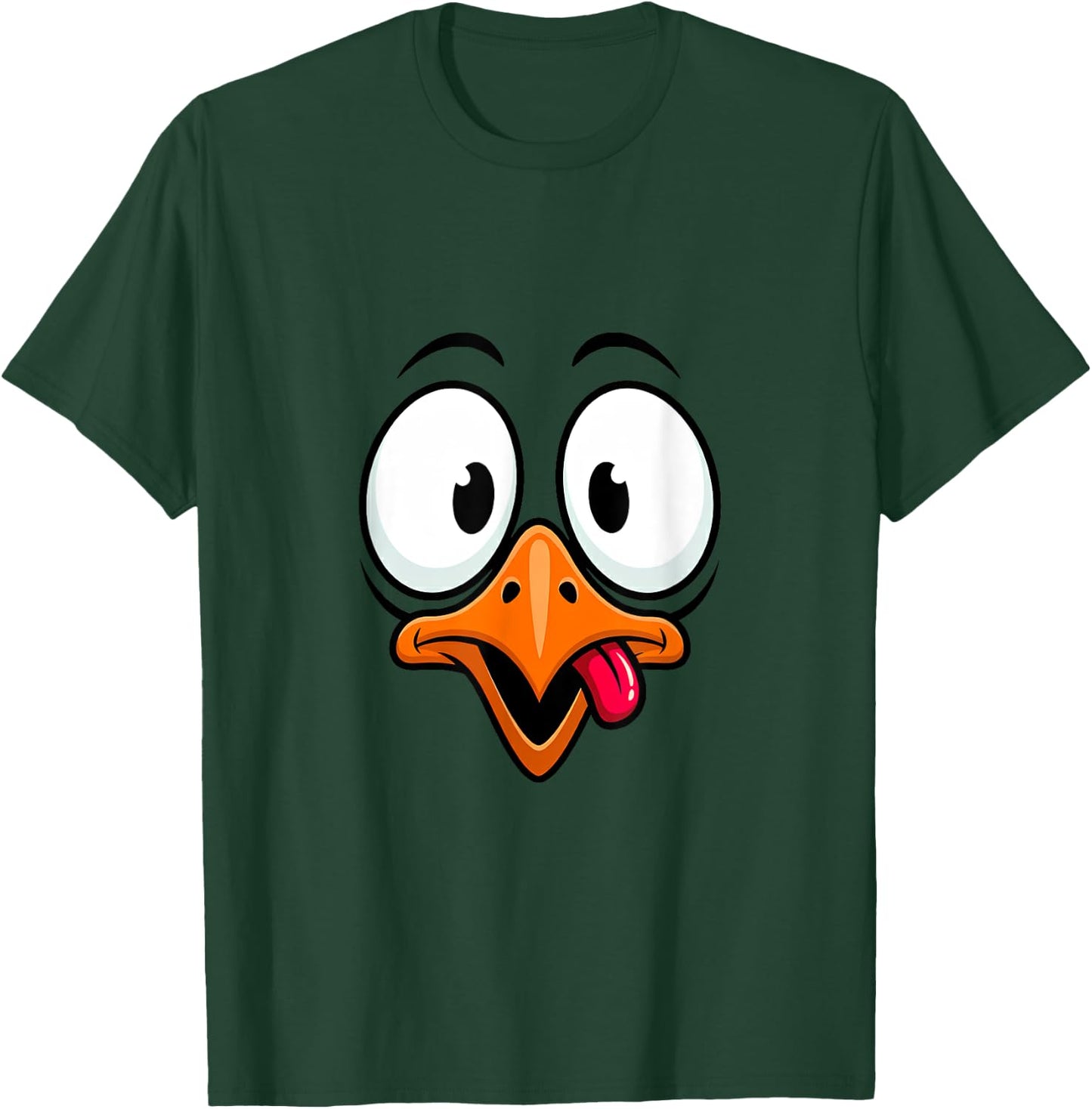 Funny Goofy Bird Face Cartoon Expression T-Shirt - T-Shirt | Forest