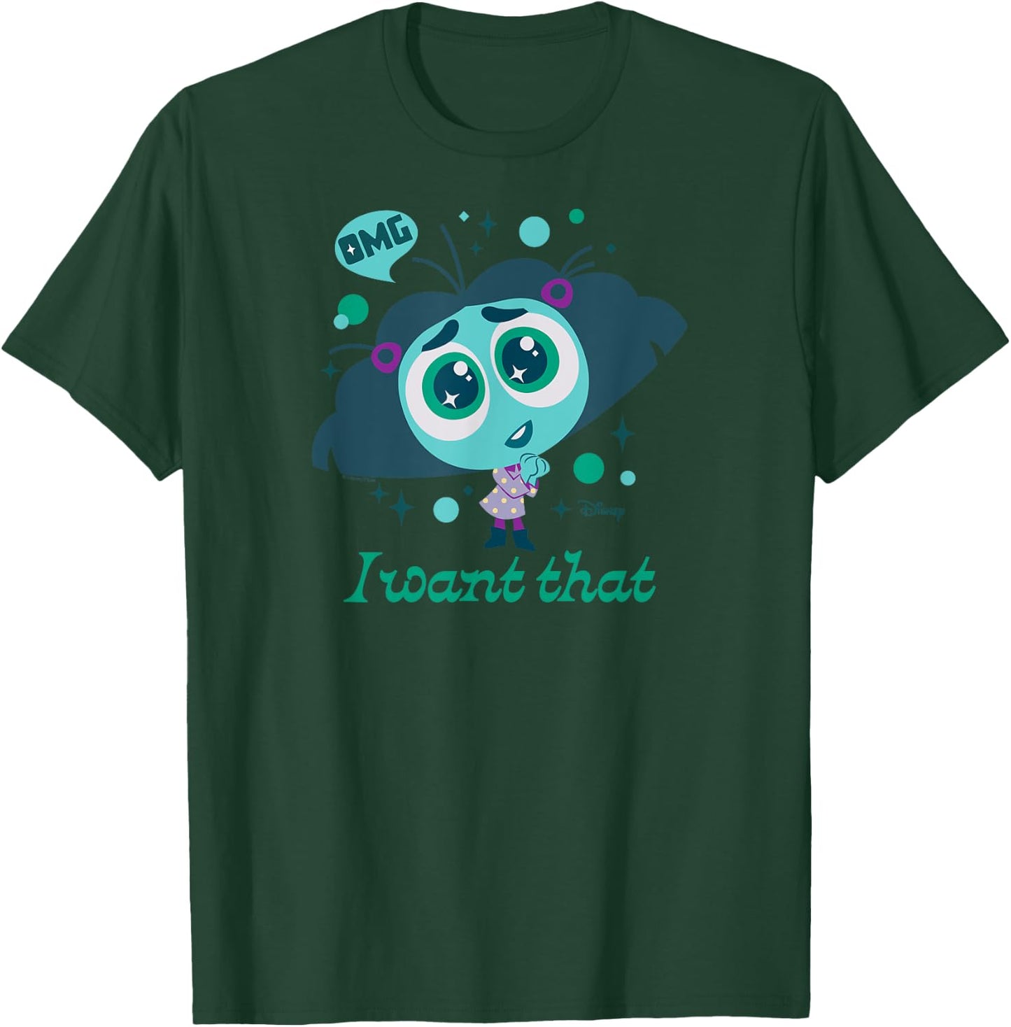 Inside Out 2 - Envy Character OMG I Want That T-Shirt - T-Shirt | Forest