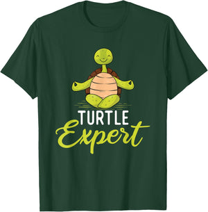 Turtle Expert - Cute Tortoise Beach Sea Turtle Lover Beach Men Women Girls Kids T-Shirt - T-Shirt | Forest