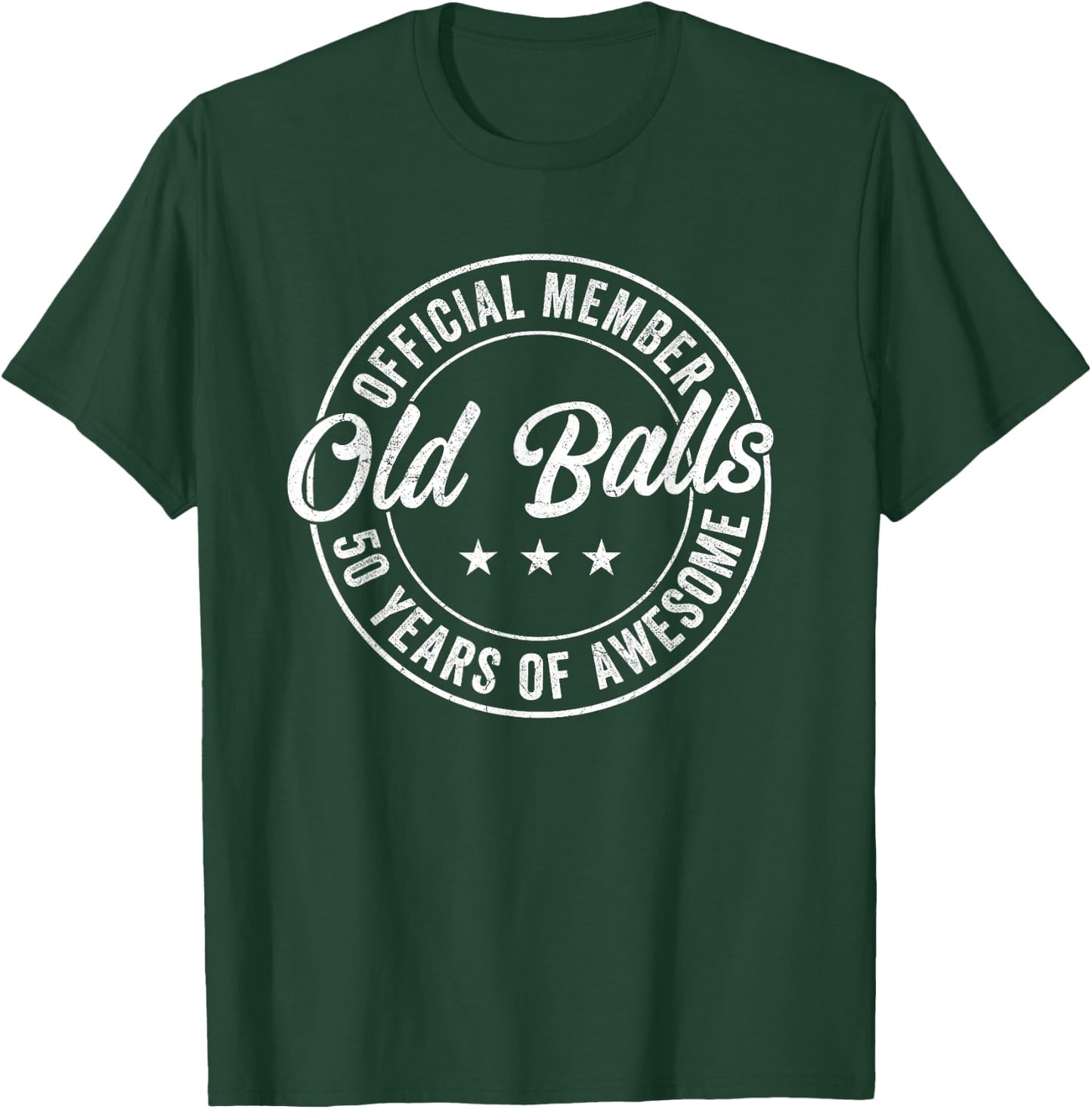 Vintage 50th Birthday Old Balls Club 1974 50 Years T-Shirt - T-Shirt | Forest