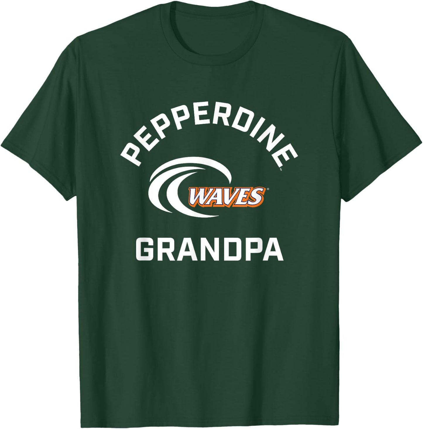 Pepperdine University Waves Arched Grandpa T-Shirt - T-Shirt | Forest