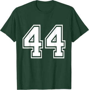 Number 44 Varsity Sports Team Jersey 44th Birthday 44 Years T-Shirt - T-Shirt | Forest