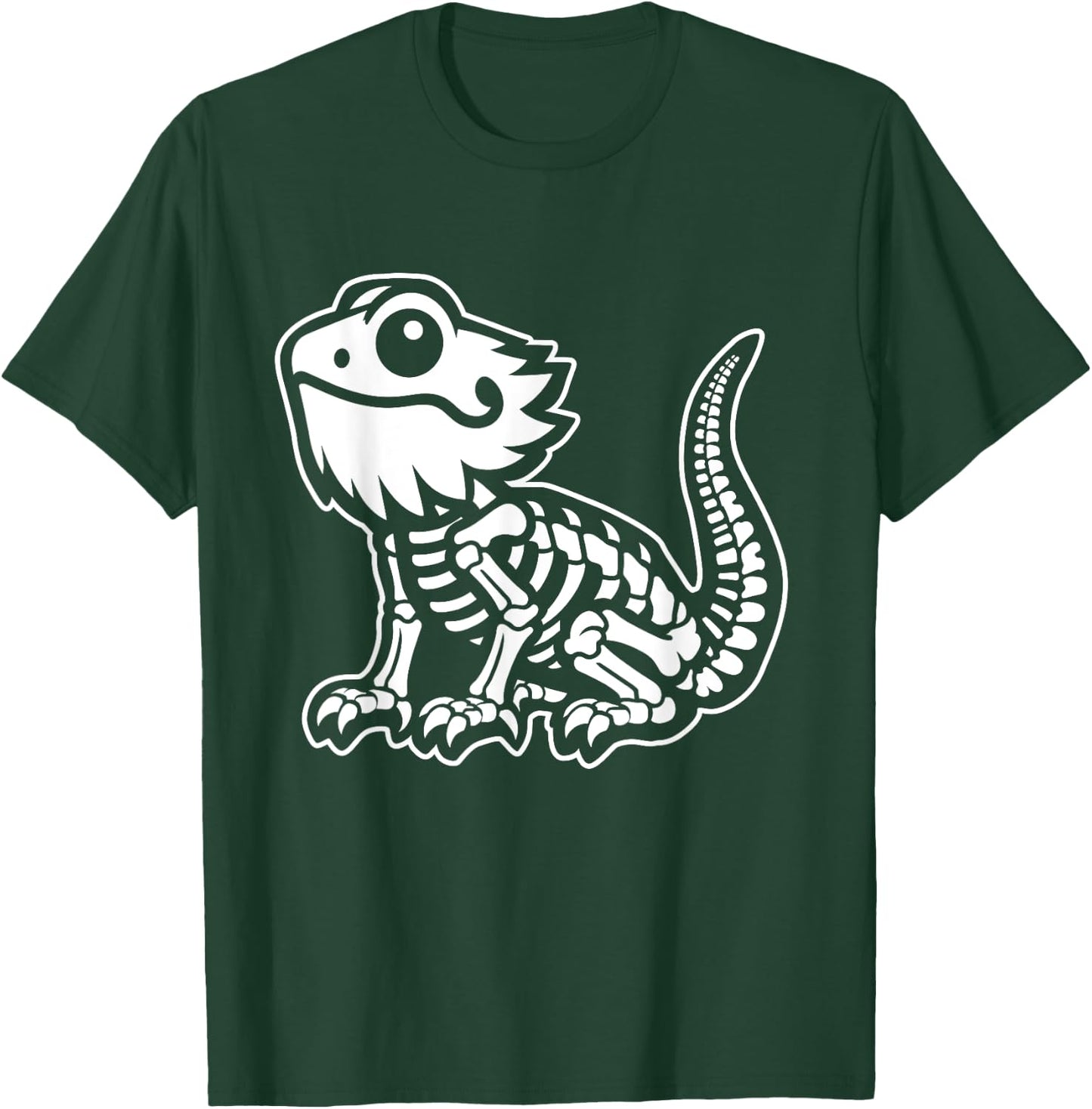 Xray Skeleton Bearded Dragon Funny Lizard Beardie T-Shirt - T-Shirt | Forest