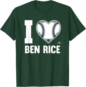 I Heart Ben Rice Prospect Baseball Fan Gear T-Shirt - T-Shirt | Forest