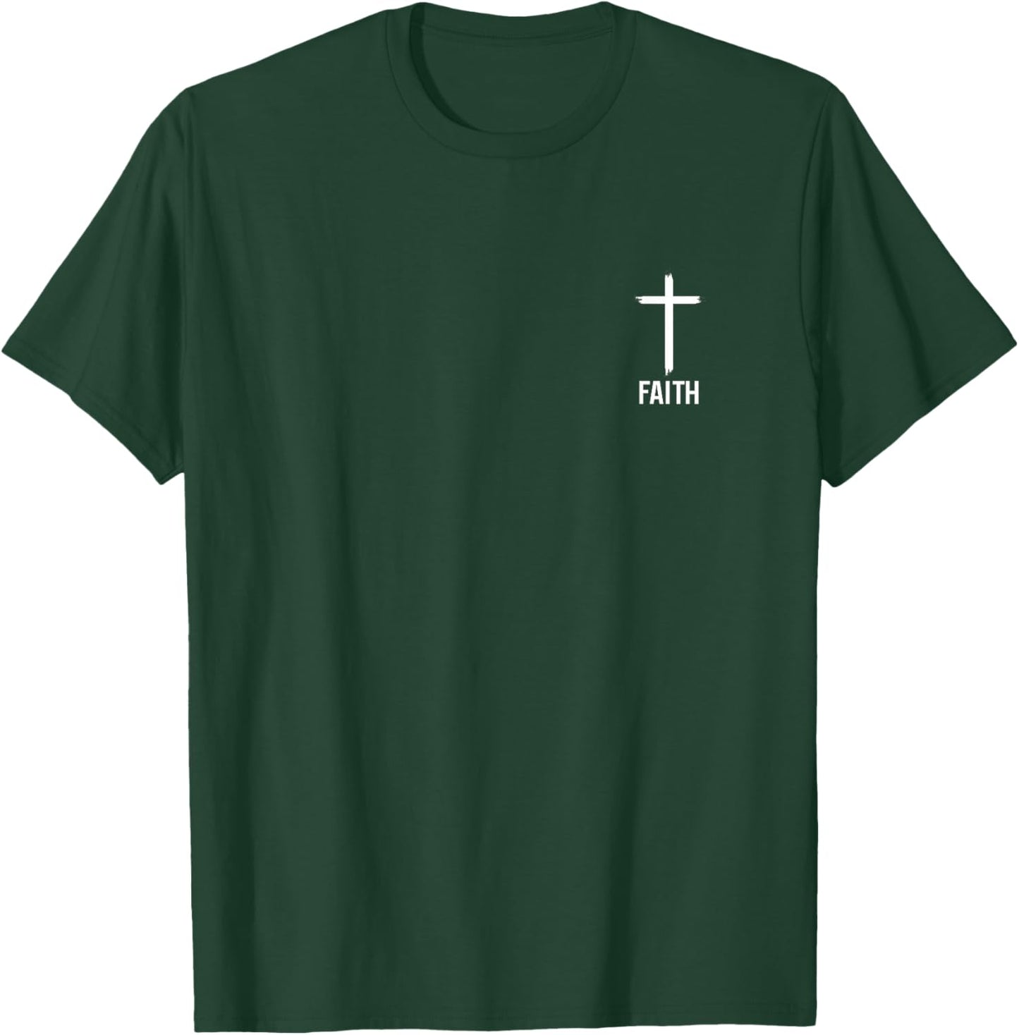 Faith Small Cross Christian Minimalist Religious for Family T-Shirt - T-Shirt | Forest