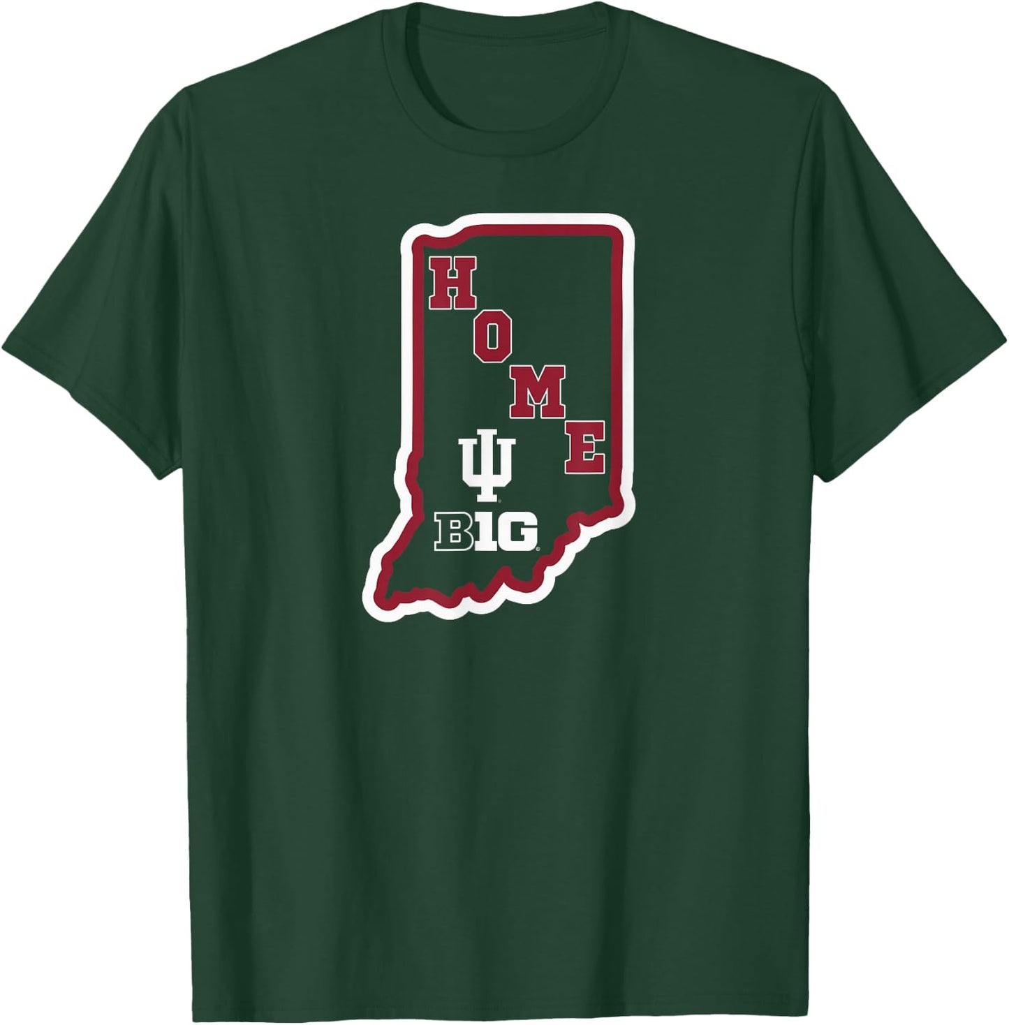 Indiana Hoosiers Big 10 Home State Officially Licensed T-Shirt - T-Shirt | Forest