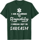 Paramedic EMT Allergic to Stupidity Sarcasm Funny EMS T-Shirt - T-Shirt | Forest