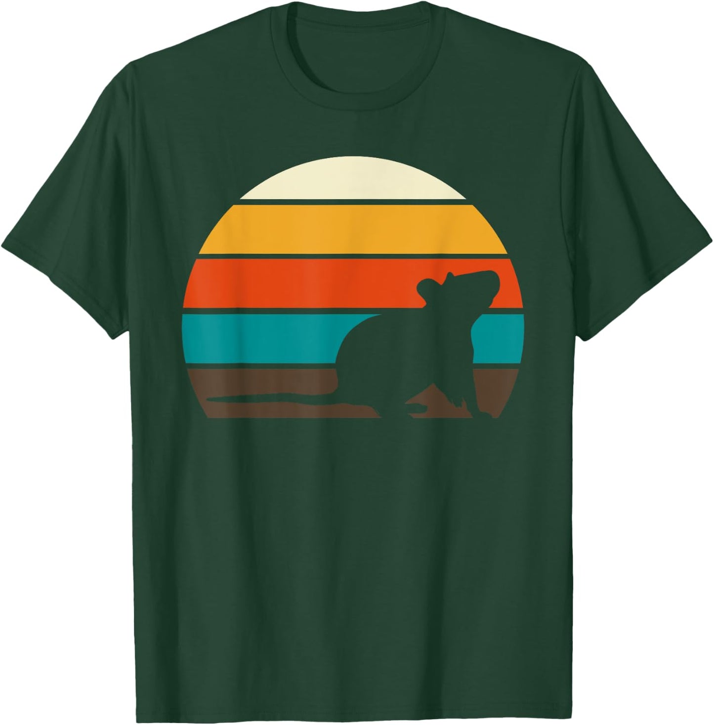 Retro Rat Rodents Vintage Sunset Graphic T-Shirt - T-Shirt | Forest