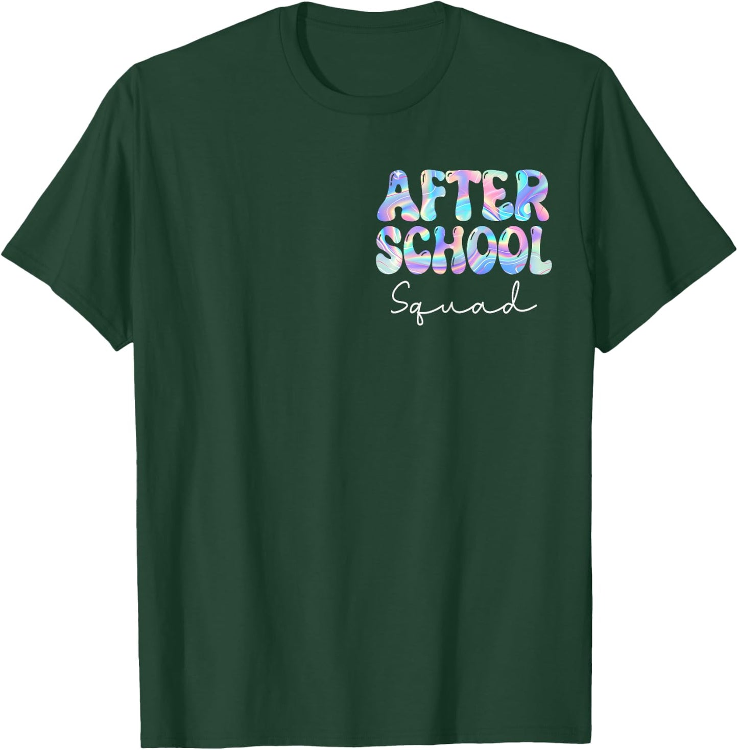 After School Squad Groovy Back to School Cute Teachers Women T-Shirt - T-Shirt | Forest