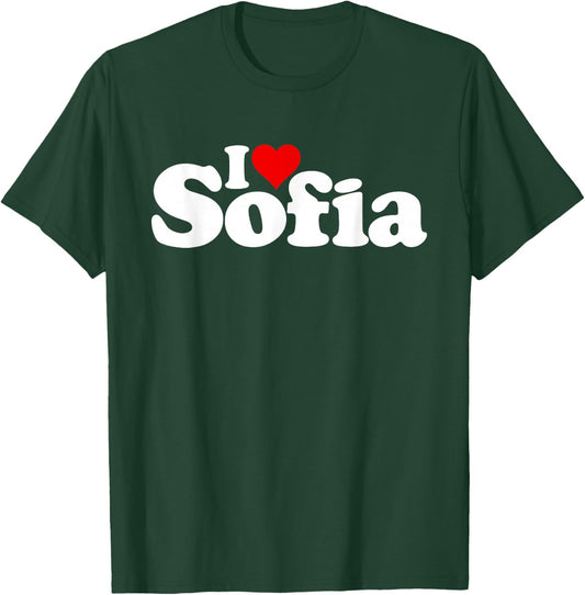 I Love Heart Sofia Name on a T-Shirt - T-Shirt | Forest