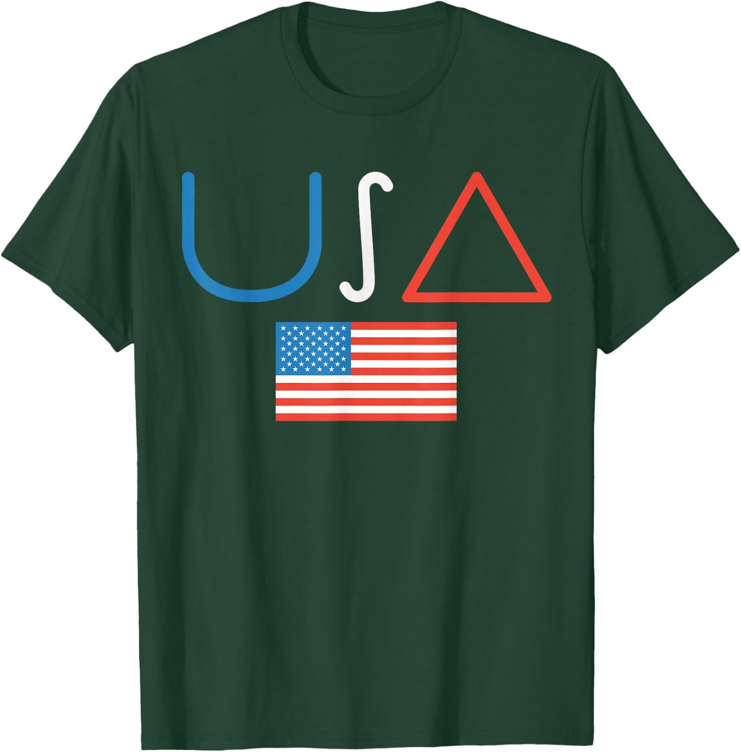 USA Math Symbols American Flag Math Teacher 4th Of July T-Shirt - T-Shirt | Forest