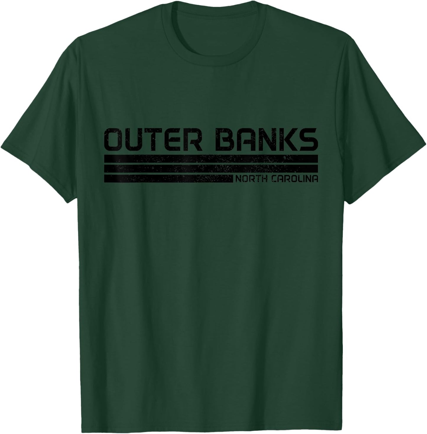 Outer Banks North Carolina Retro Vintage Souvenir T-Shirt - T-Shirt | Forest