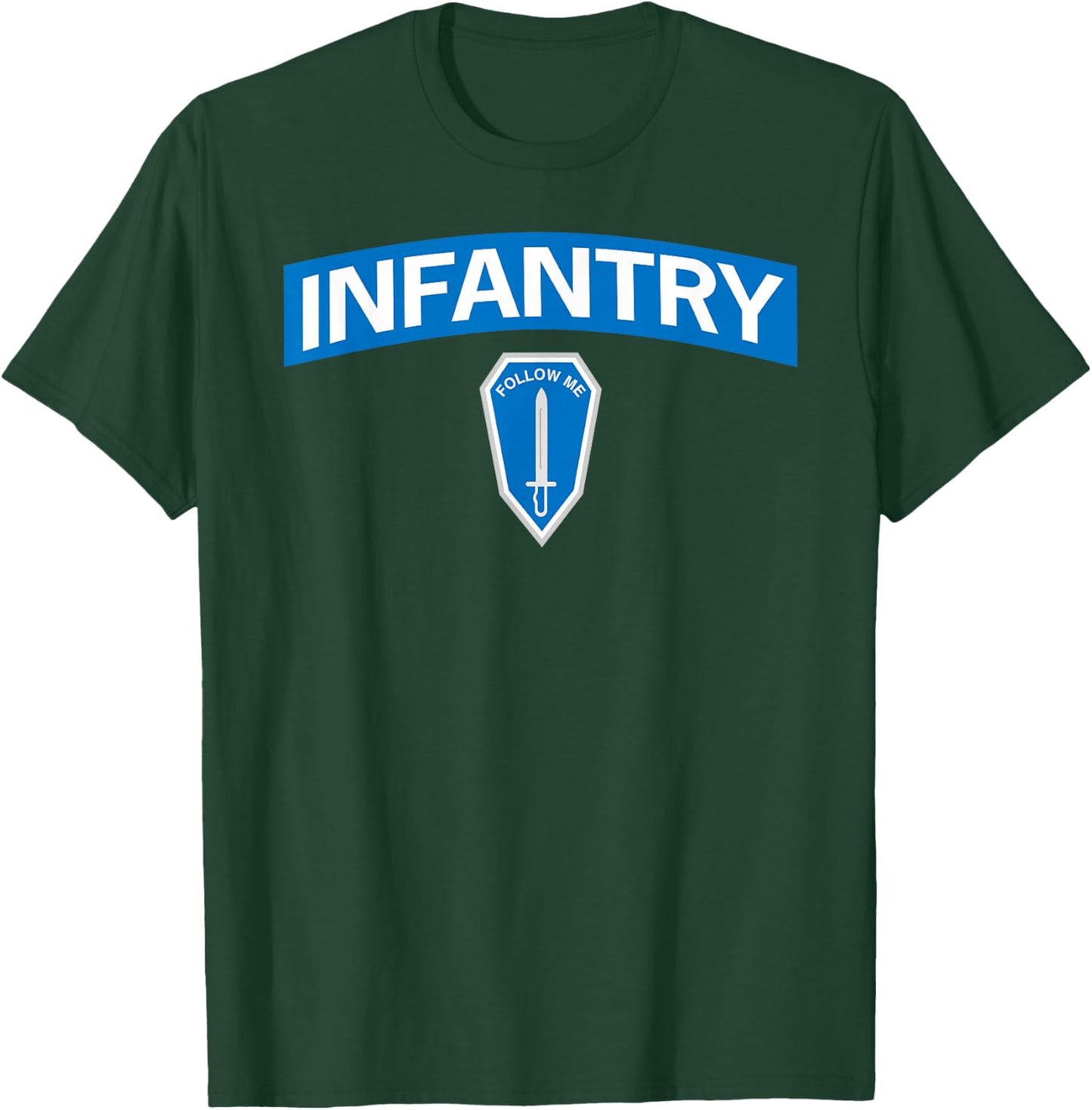 Infantry Blue - Follow Me Patch T-Shirt - T-Shirt | Forest