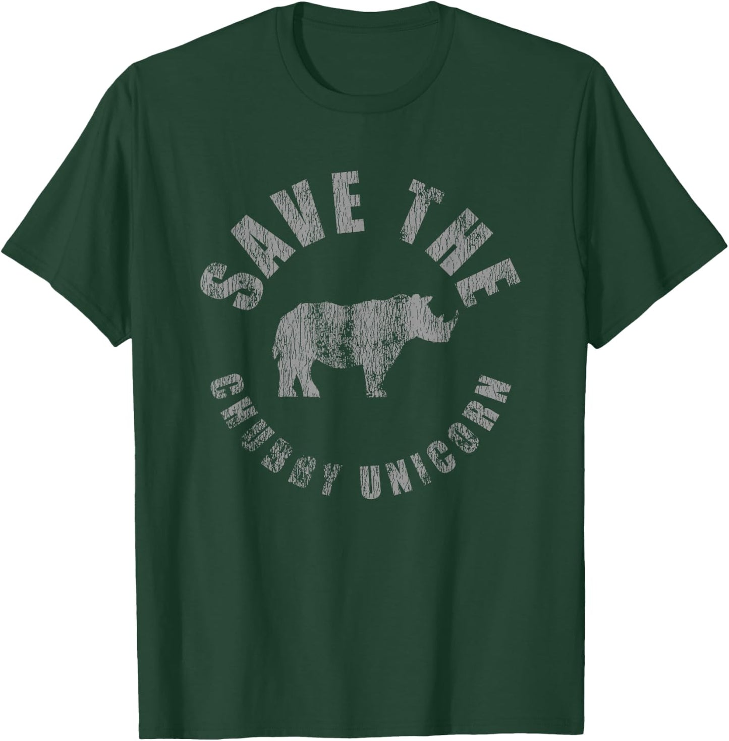 Distressed Save The Chubby Unicorn T-Shirt - T-Shirt | Forest