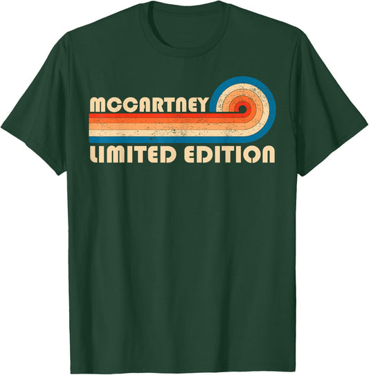 MCCARTNEY Surname Retro Vintage 80s 90s Birthday Reunion T-Shirt - T-Shirt | Forest