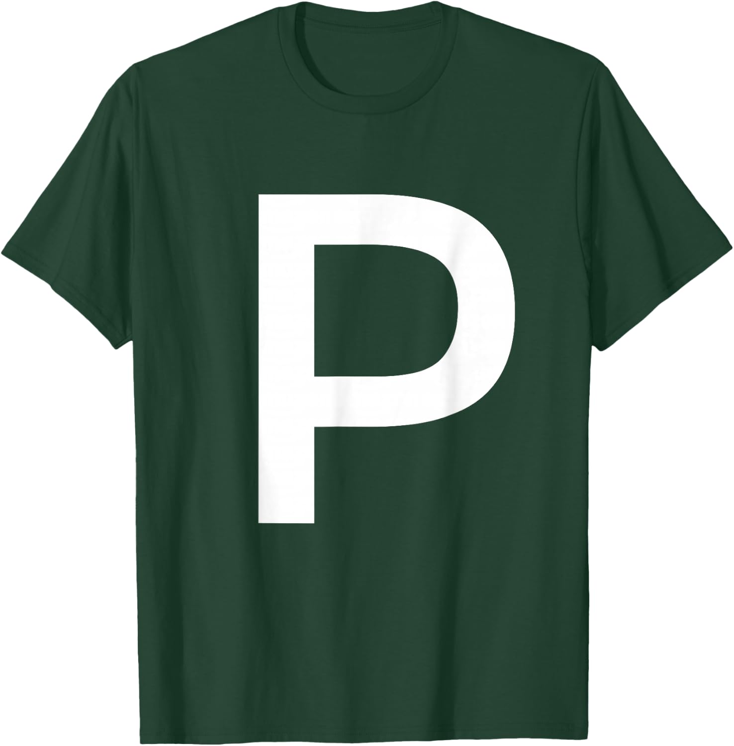 Letter P Alphabet Initial Monogram T-Shirt - T-Shirt | Forest