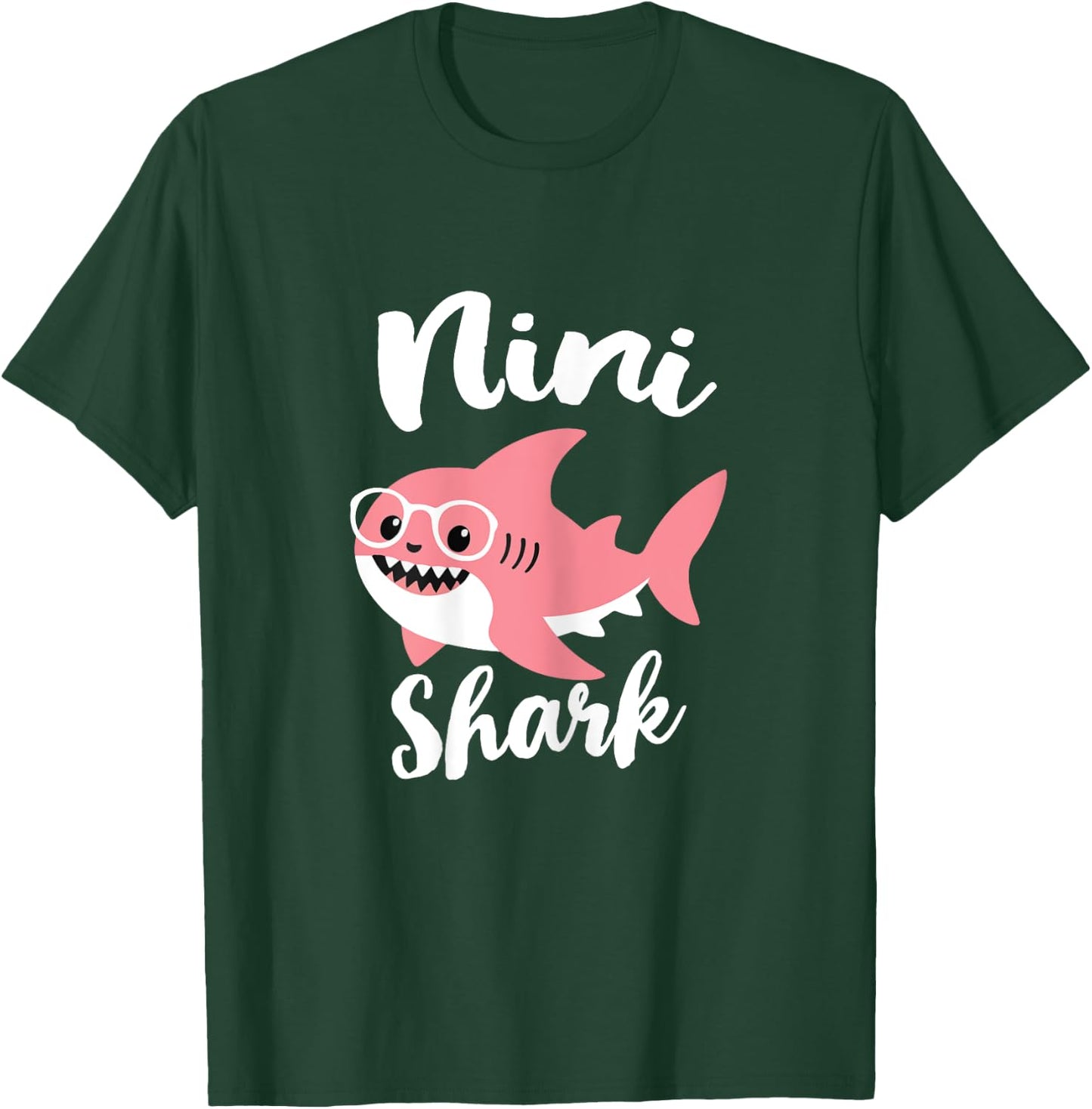 Nini Shark Mother's Day Grandma Funny T-Shirt - T-Shirt | Forest