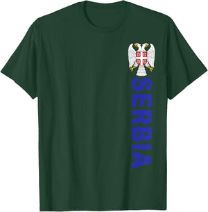 Serbian Double Eagle Emblem Sporty T-Shirt - T-Shirt | Forest
