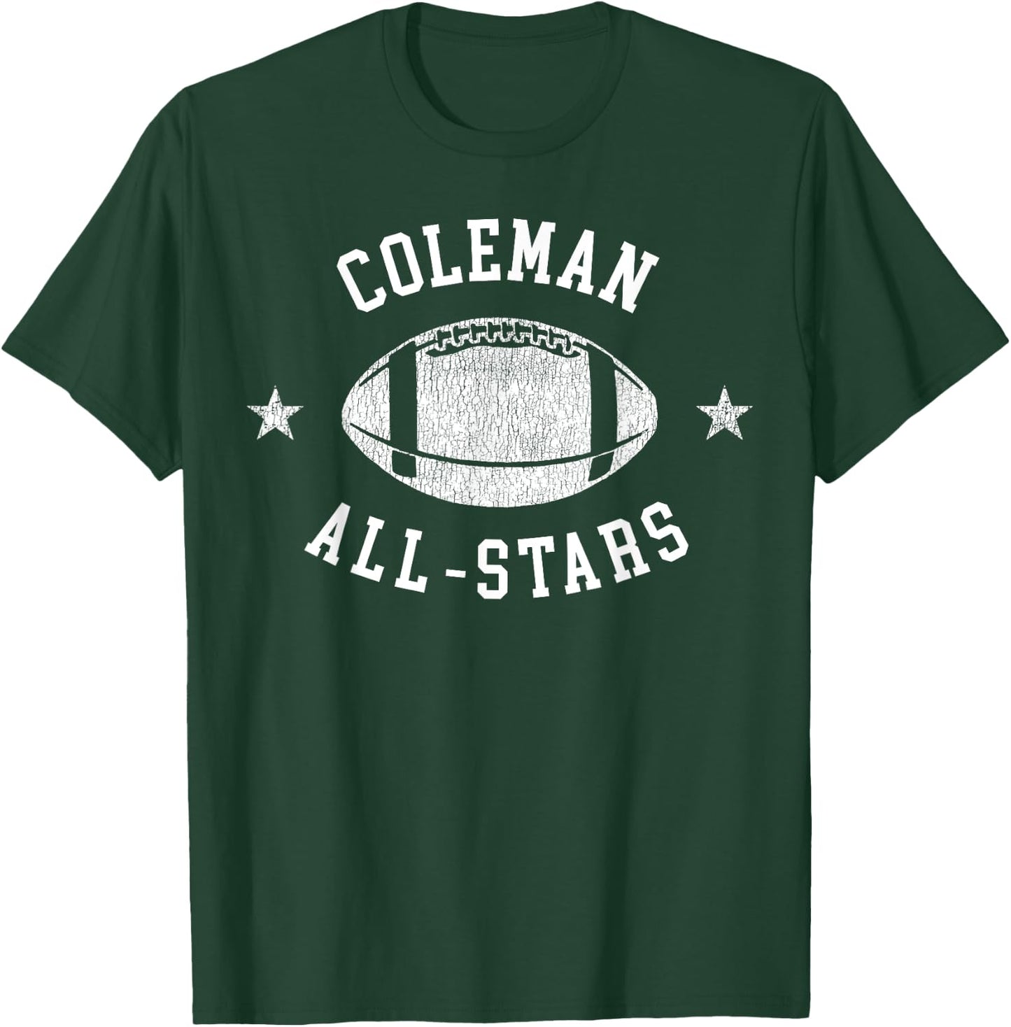 Coleman Vintage All-Stars Football Retro 80s T-Shirt - T-Shirt | Forest