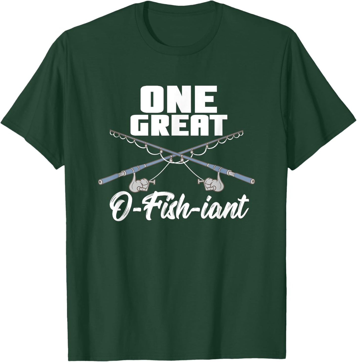One Great O-Fish-iant Pun Fishing Lover Wedding Officiant T-Shirt - T-Shirt | Forest