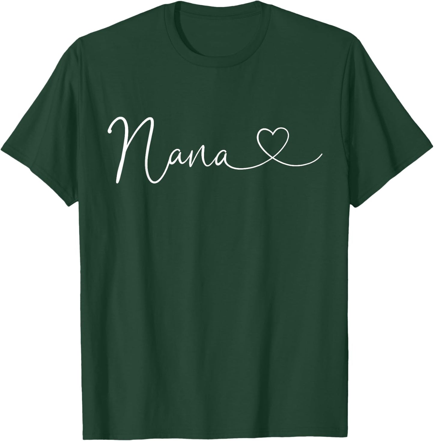 Nana Heart Women Grandma Christmas Mother's Day Birthday T-Shirt - T-Shirt | Forest